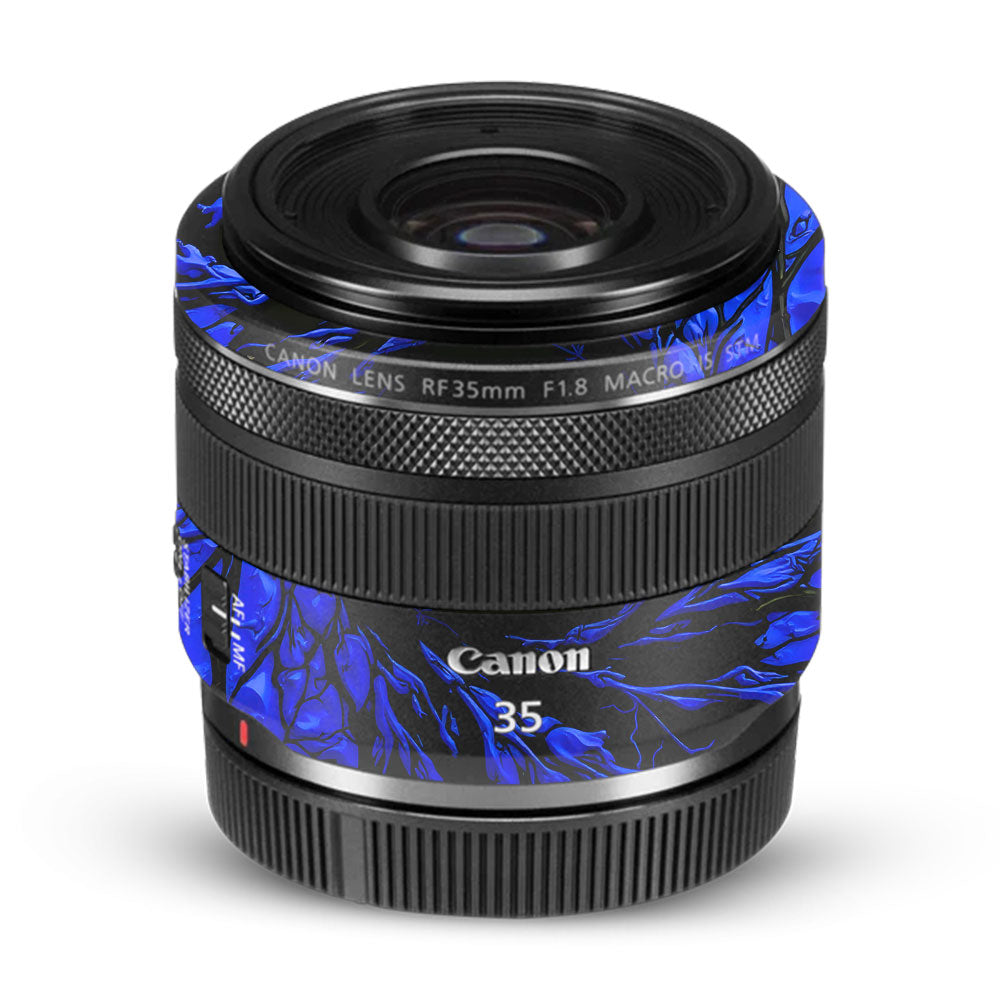 Venom Blue Canon RF 35mm f/1.8 IS Macro STM Camera Lens Skin