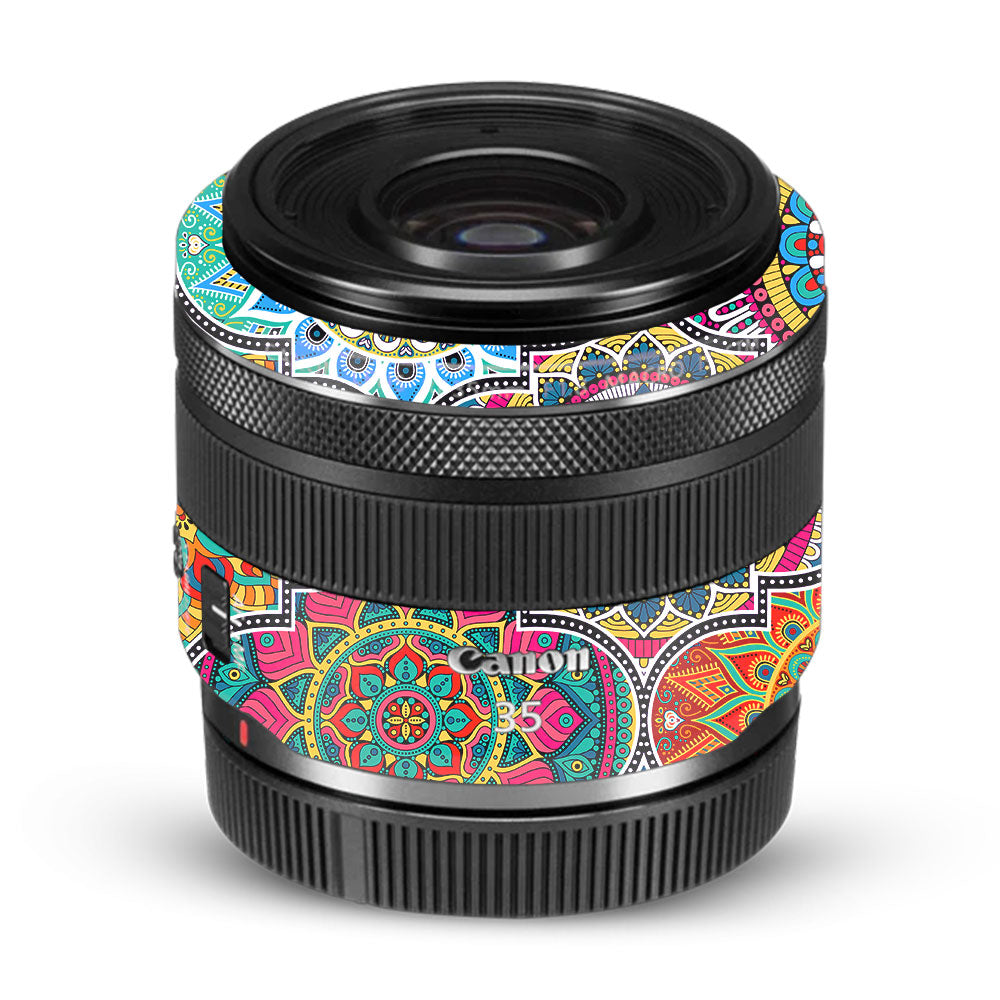 Boho Mandala Tile Pattern Canon RF 35mm f/1.8 IS Macro STM Camera Lens Skin