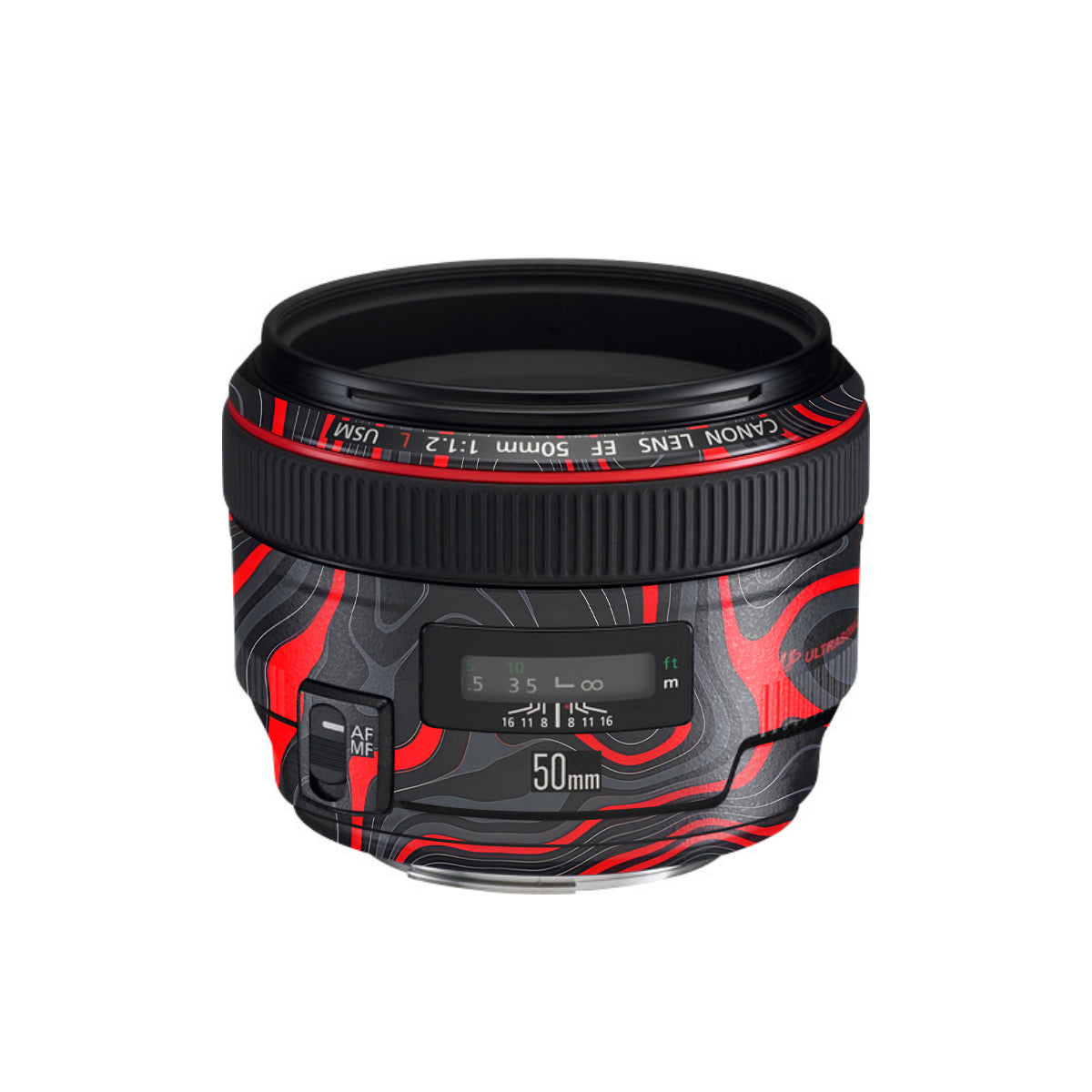 Crimson Waves Canon EF 50mm F/1.2 L USM Camera Lens Skin