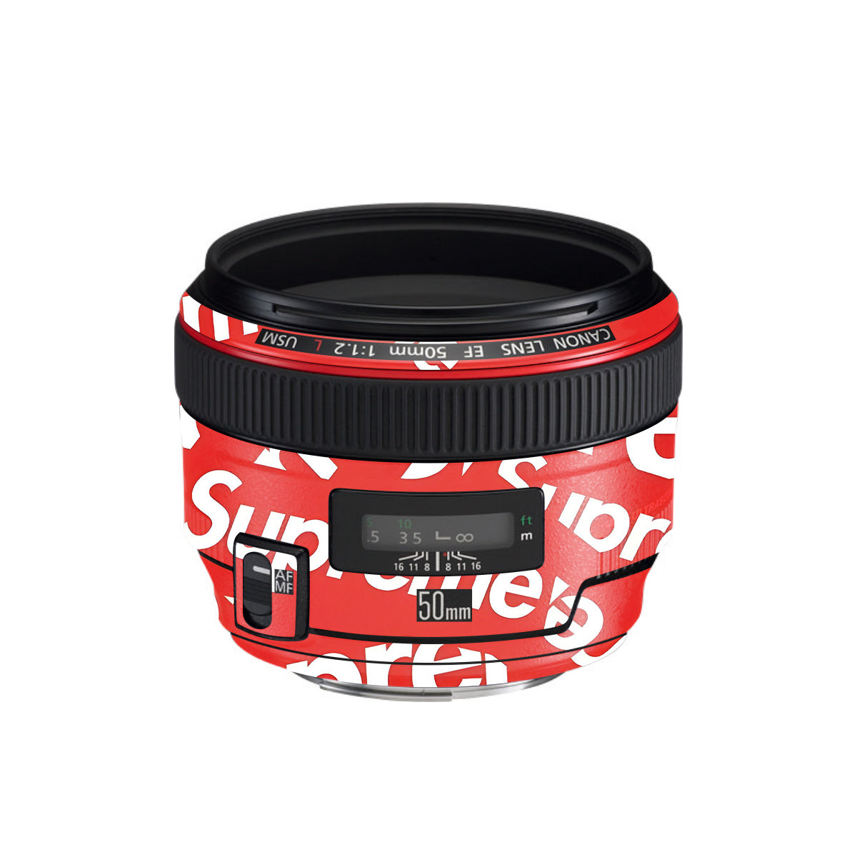 Supreme Red Canon EF 50mm F/1.2 L USM Camera Lens Skin