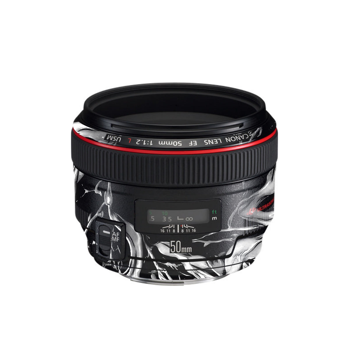 Venom Black Canon EF 50mm F/1.2 L USM Camera Lens Skin