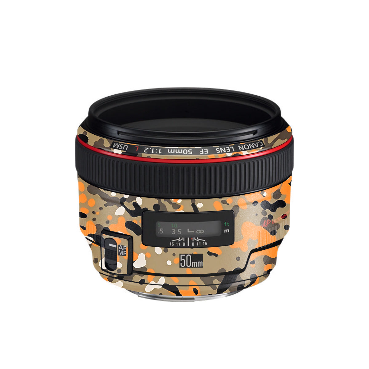 Orange Brown Spot Canon EF 50mm F/1.2 L USM Camera Lens Skin