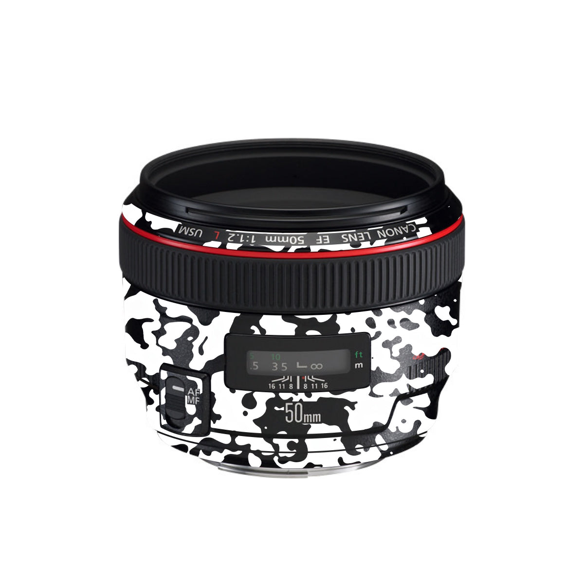 Snow Camo Canon EF 50mm F/1.2 L USM Camera Lens Skin