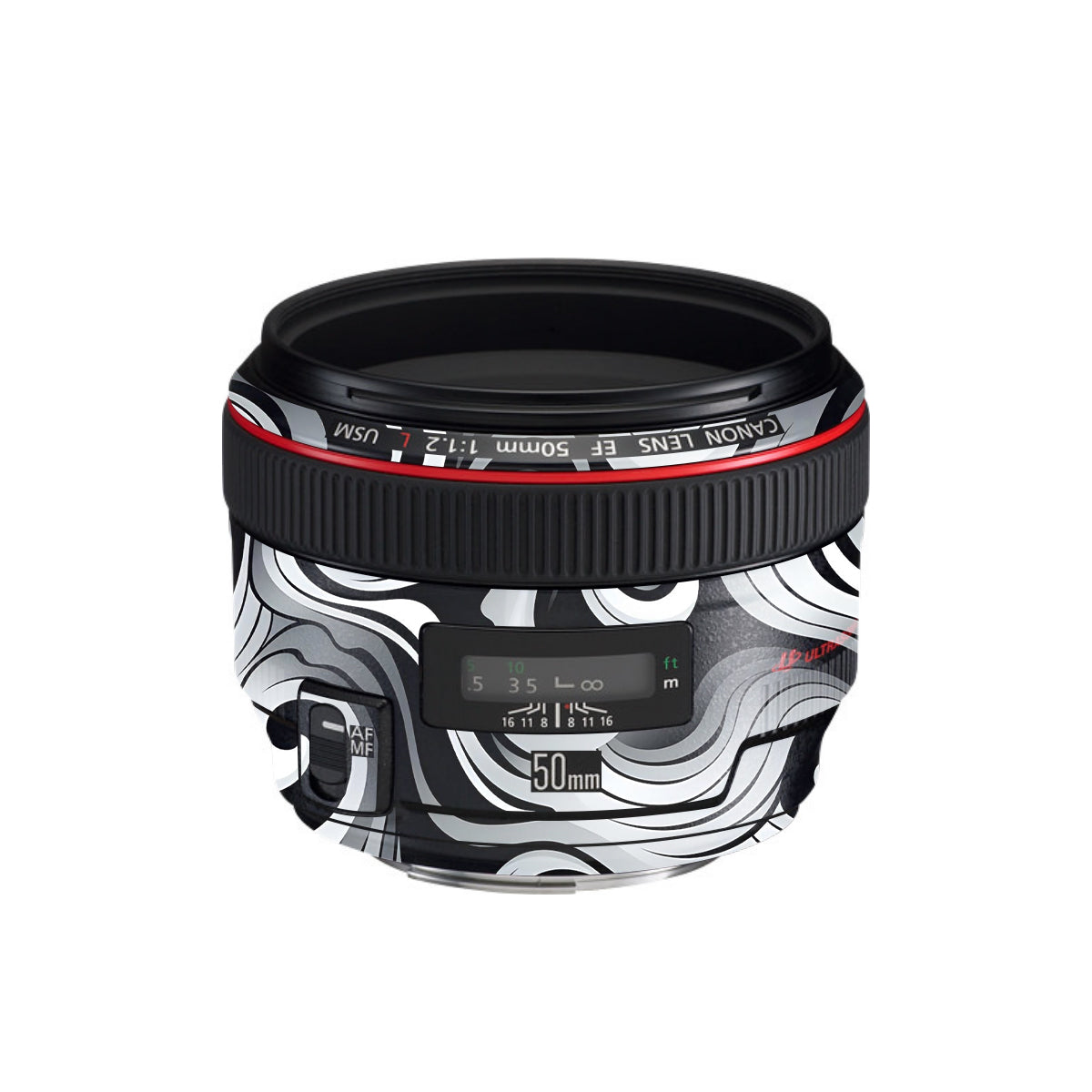 Smoke Swirl Canon EF 50mm F/1.2 L USM Camera Lens Skin