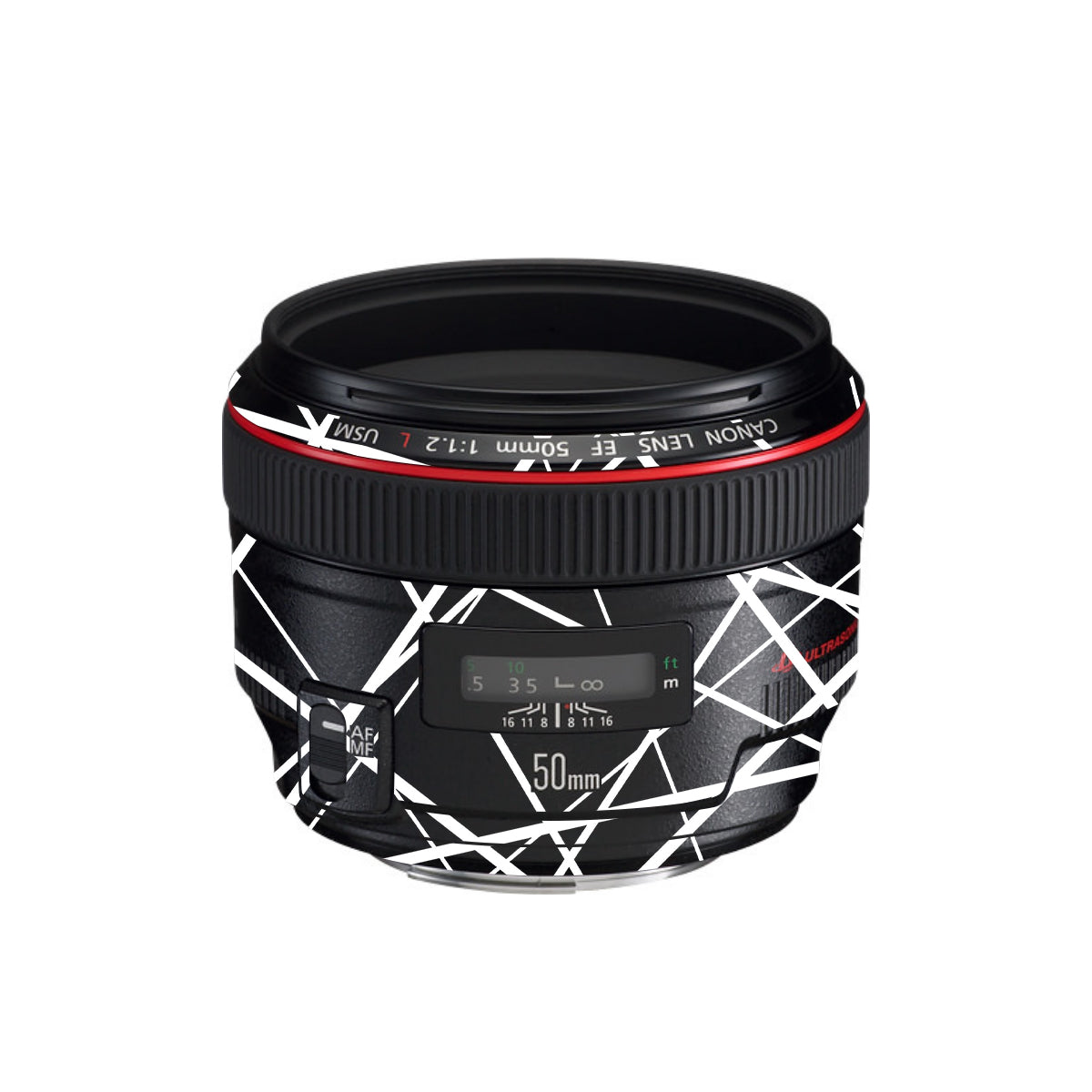 Mono Grid Canon EF 50mm F/1.2 L USM Camera Lens Skin