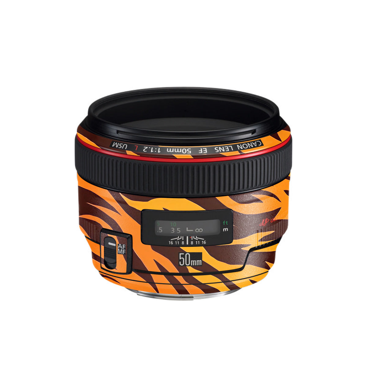 Wild Tiger Stripes Canon EF 50mm F/1.2 L USM Camera Lens Skin