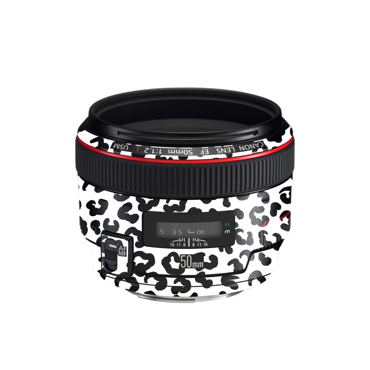 White Leopard Canon EF 50mm F/1.2 L USM Camera Lens Skin