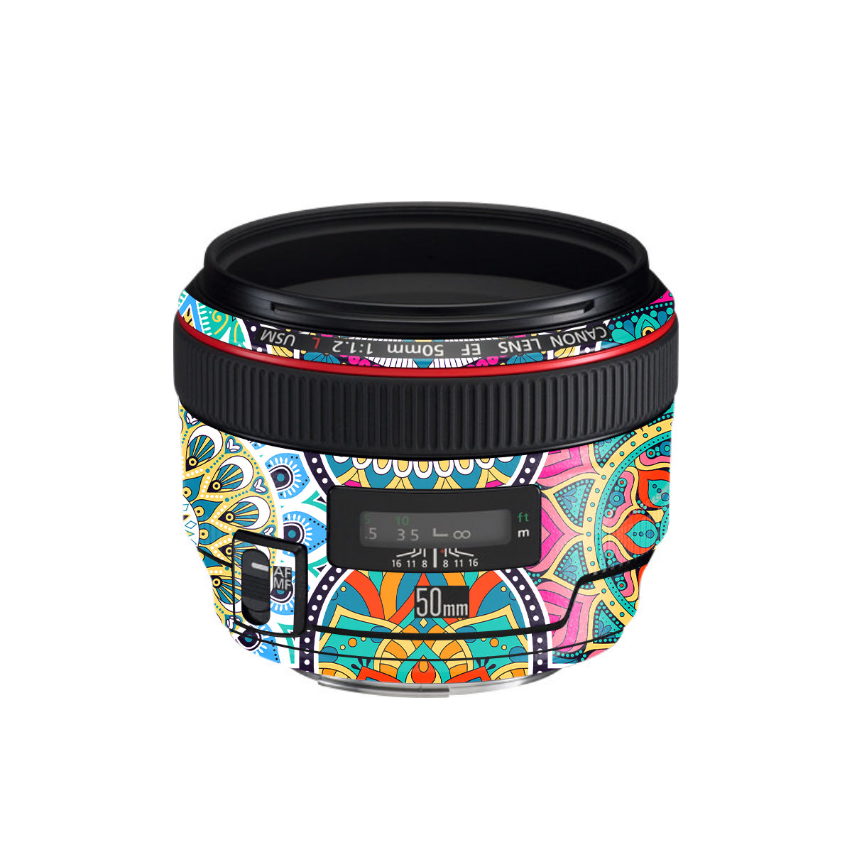 Boho Mandala Tile Pattern Canon EF 50mm F/1.2 L USM Camera Lens Skin