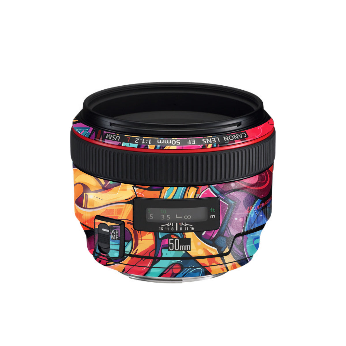 Urban Graffiti Explosion Canon EF 50mm F/1.2 L USM Camera Lens Skin