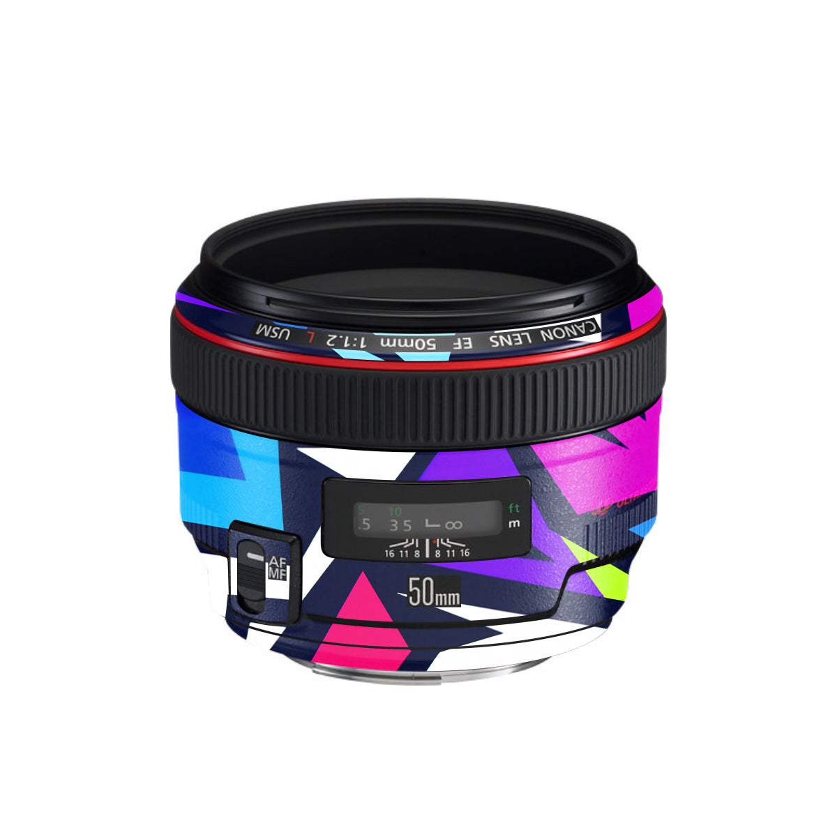 Bold Geometric Pop Canon EF 50mm F/1.2 L USM Camera Lens Skin