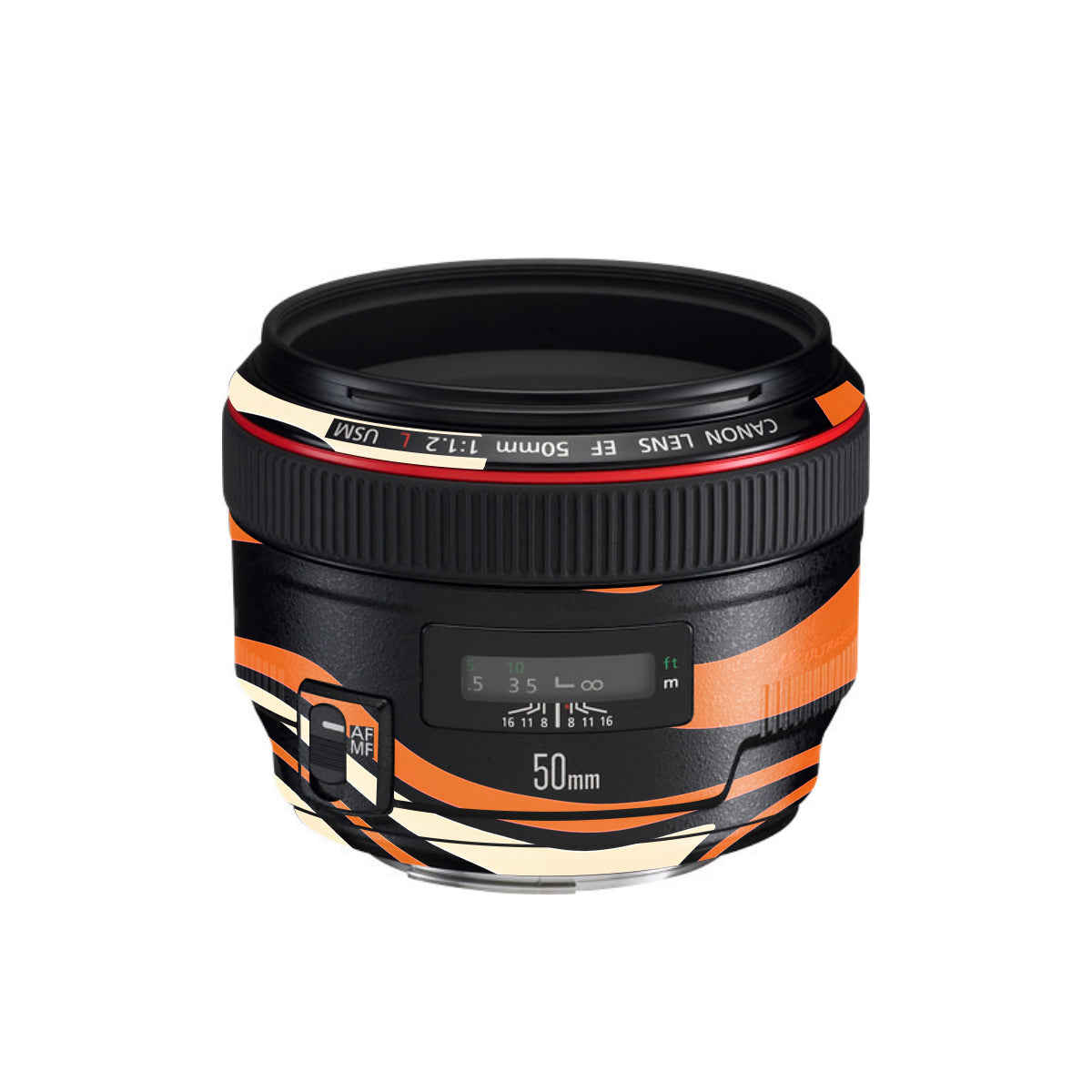 Mid-Century Abstract Swirl Canon EF 50mm F/1.2 L USM Camera Lens Skin