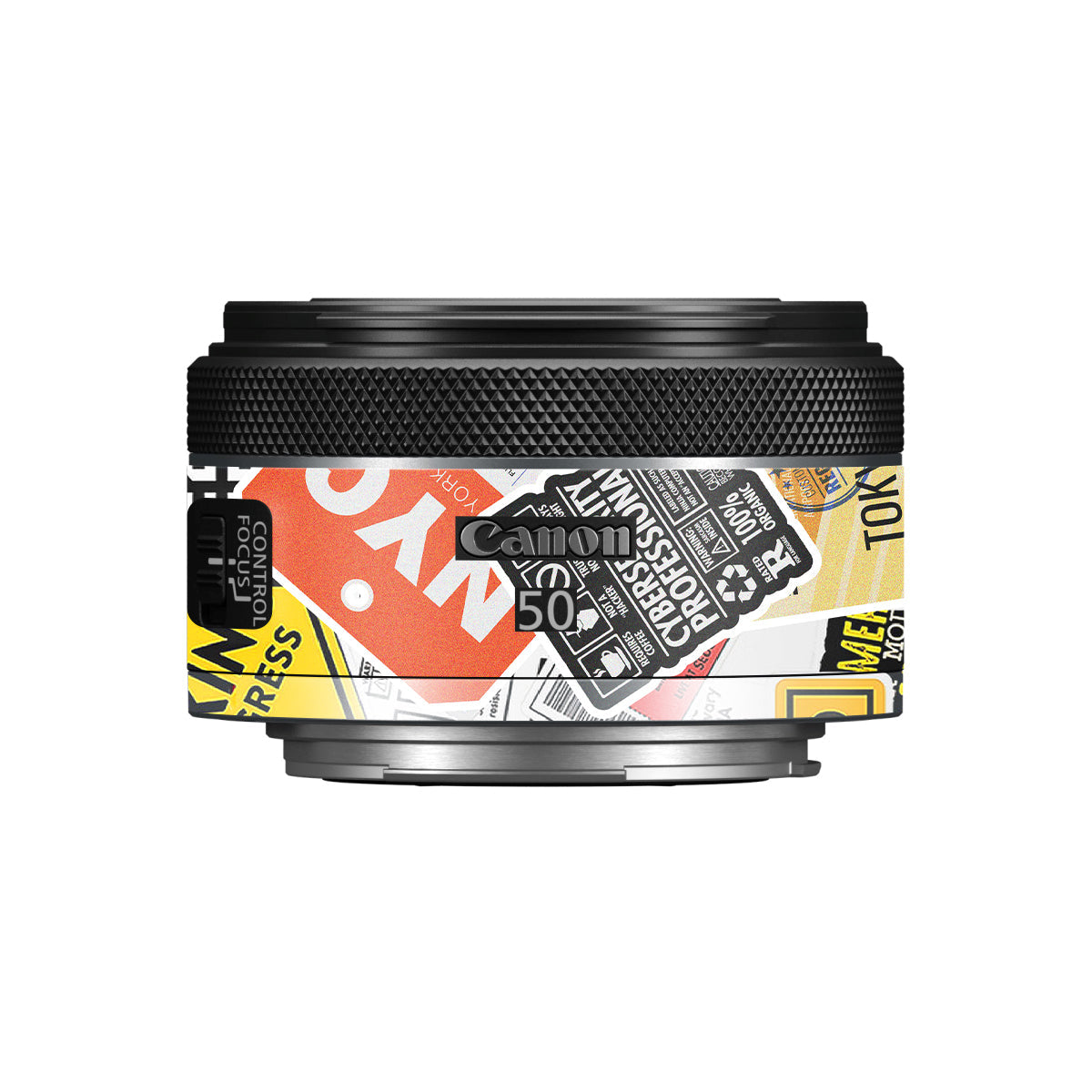 Tech Aesthetic Sticker Collage Canon RF 50mm F/1.8 STM Camera Lens Skin