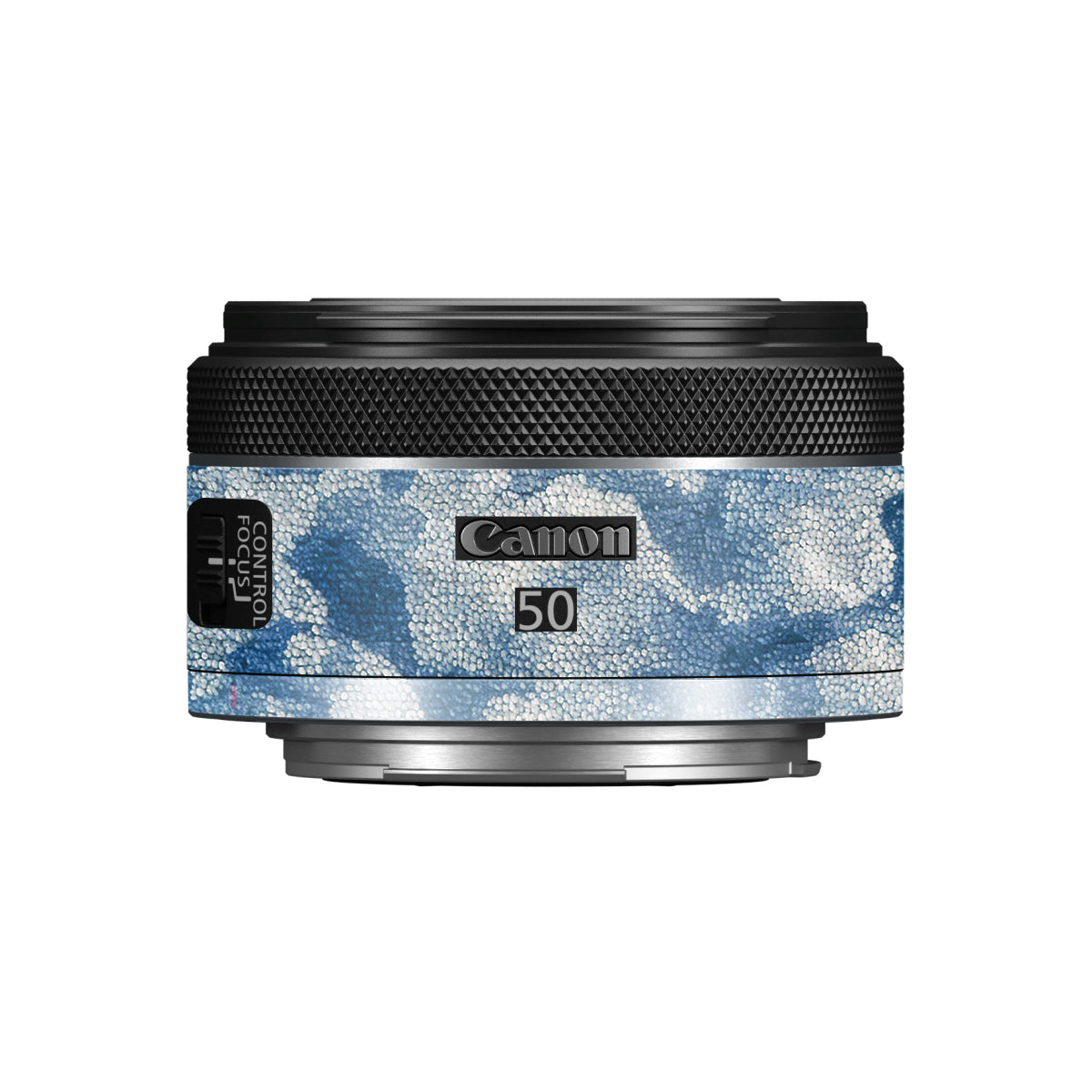 Blue Watercolor Fabric Canon RF 50mm F/1.8 STM Camera Lens Skin