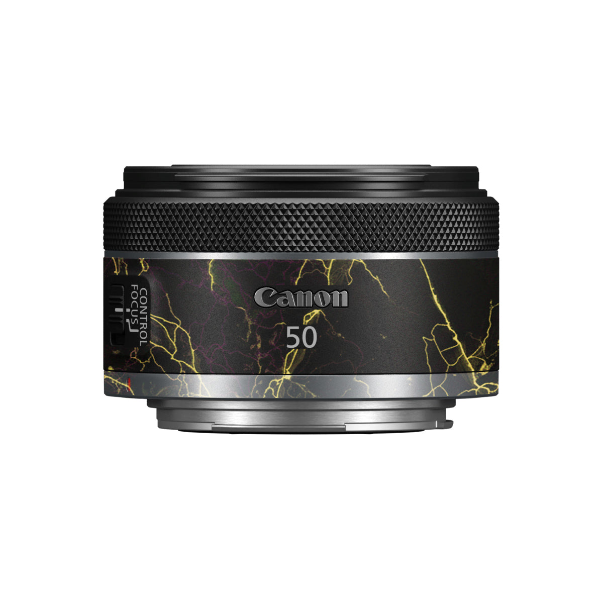 Electric Gold Veins Canon RF 50mm F/1.8 STM Camera Lens Skin