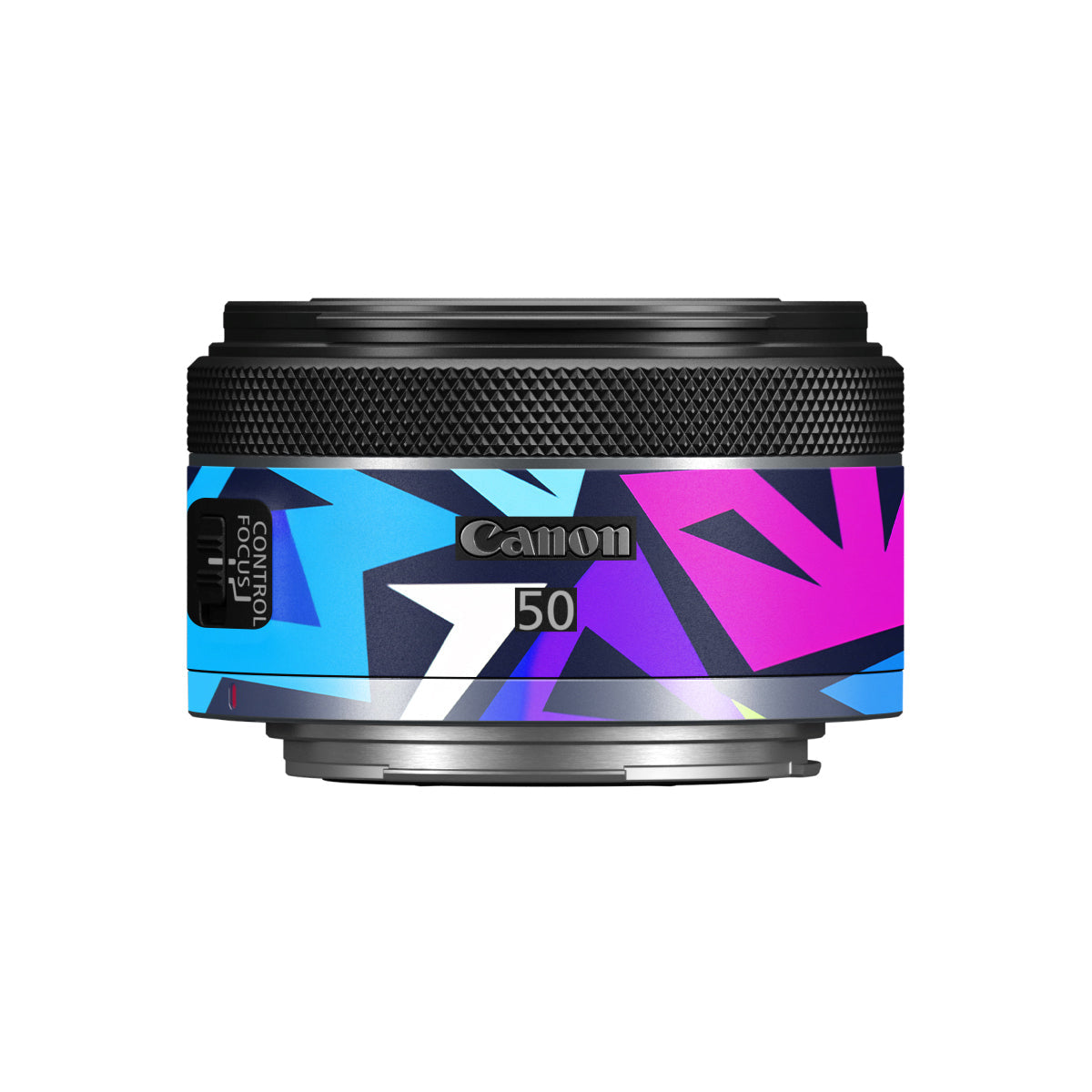 Bold Geometric Pop Canon RF 50mm F/1.8 STM Camera Lens Skin