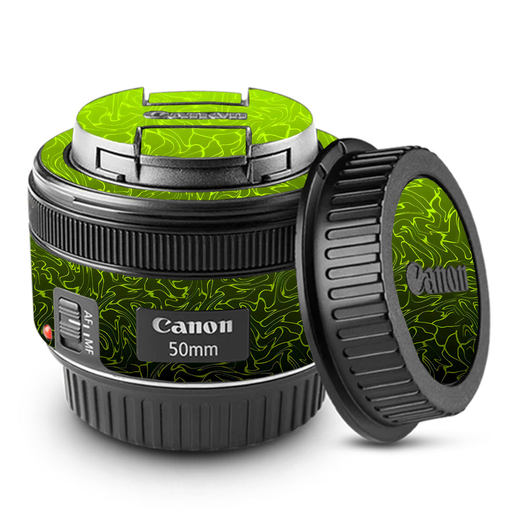 Lime Yellow to Black Gradient Canon EF 50mm f/1.8 STM Camera Lens Skin