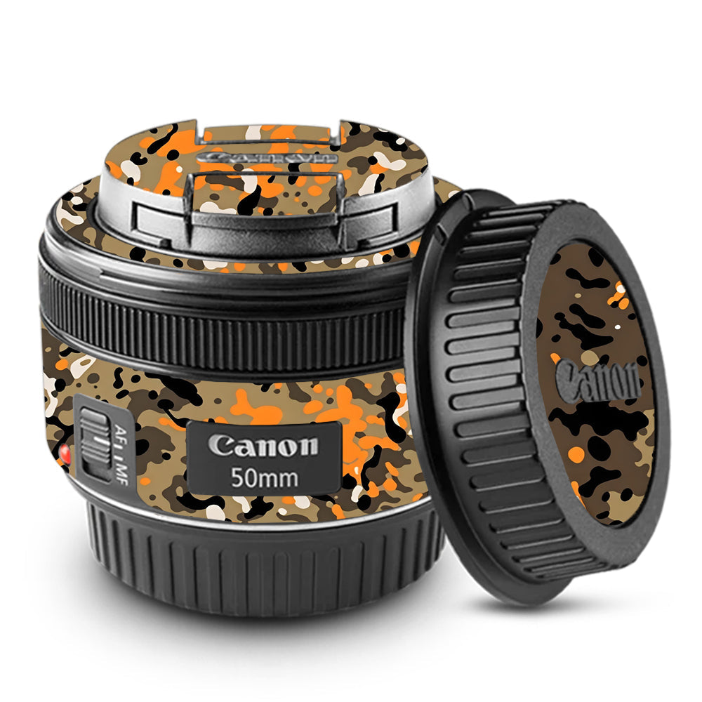 Orange Brown Spot Canon 50mm Camera Lens Skin