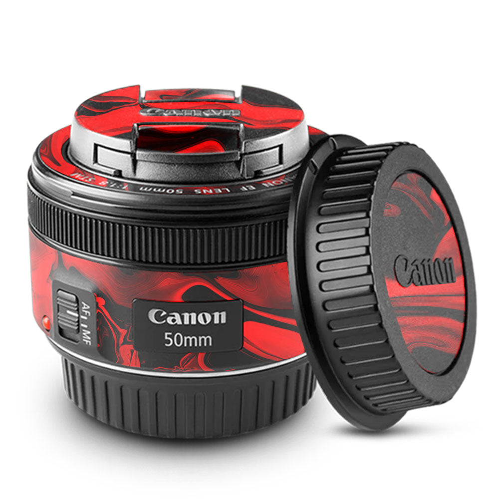 Red Lava Flow Canon EF 50mm f/1.8 STM Camera Lens Skin