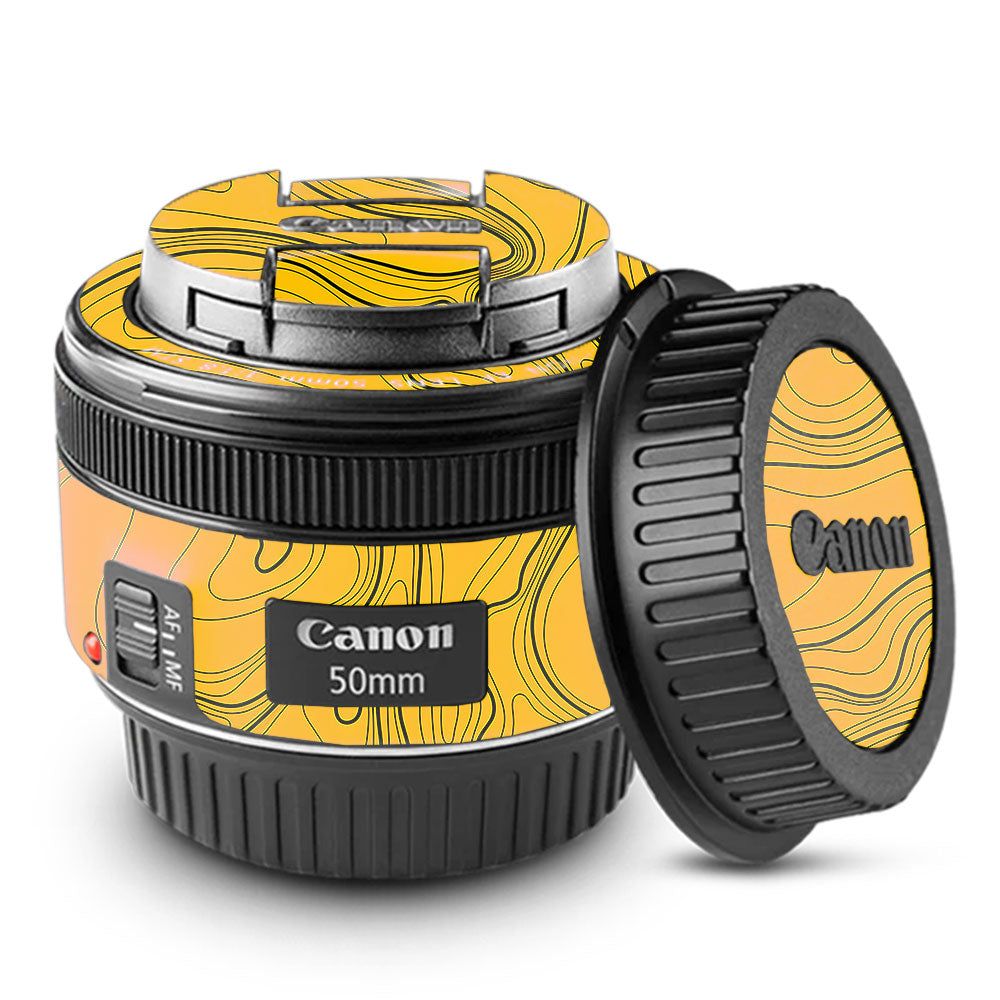 Topographic Map Pattern Canon EF 50mm f/1.8 STM Camera Lens Skin