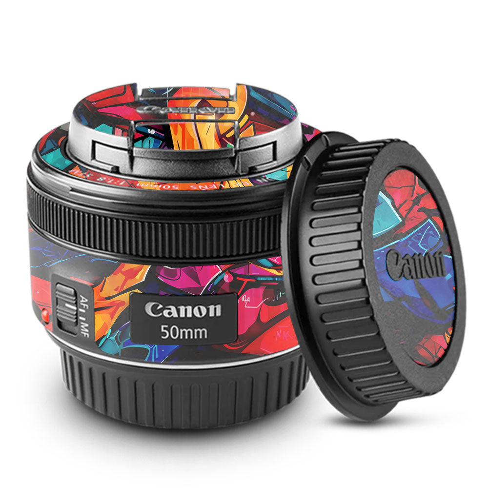 Urban Graffiti Explosion Canon EF 50mm f/1.8 STM Camera Lens Skin