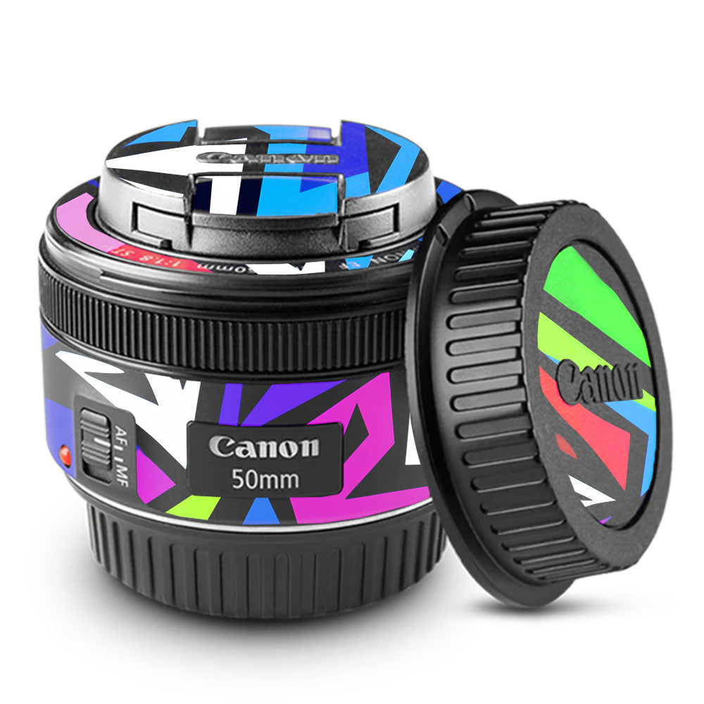 Bold Geometric Pop Canon EF 50mm f/1.8 STM Camera Lens Skin