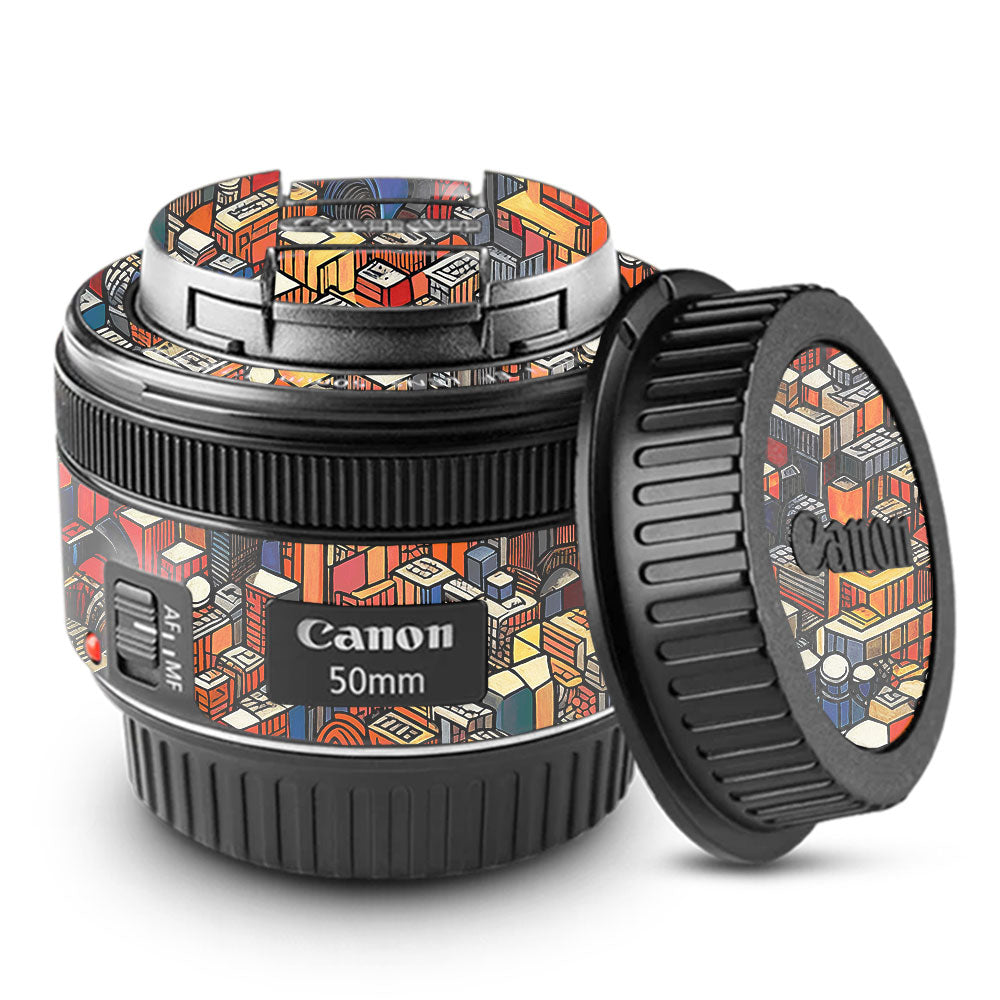 Isometric Cityscape Canon EF 50mm f/1.8 STM Camera Lens Skin