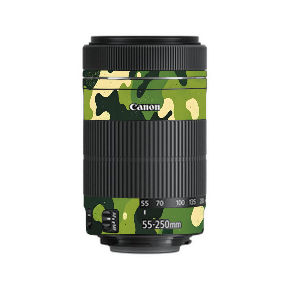 Camouflage Pattern Canon EF-S 55–250mm f/4–5.6 IS STM Camera Lens Skin