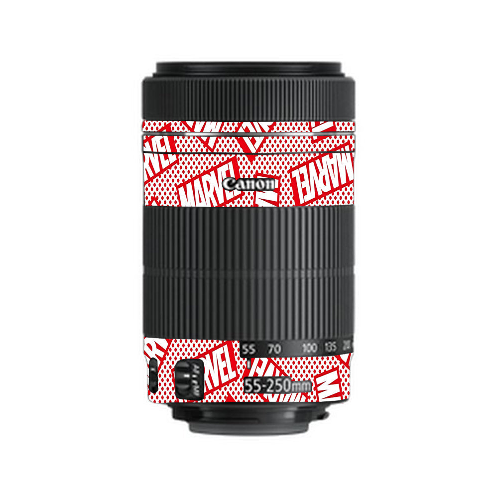 Marvel Comics Canon EF-S 55–250mm f/4–5.6 IS STM Camera Lens Skin