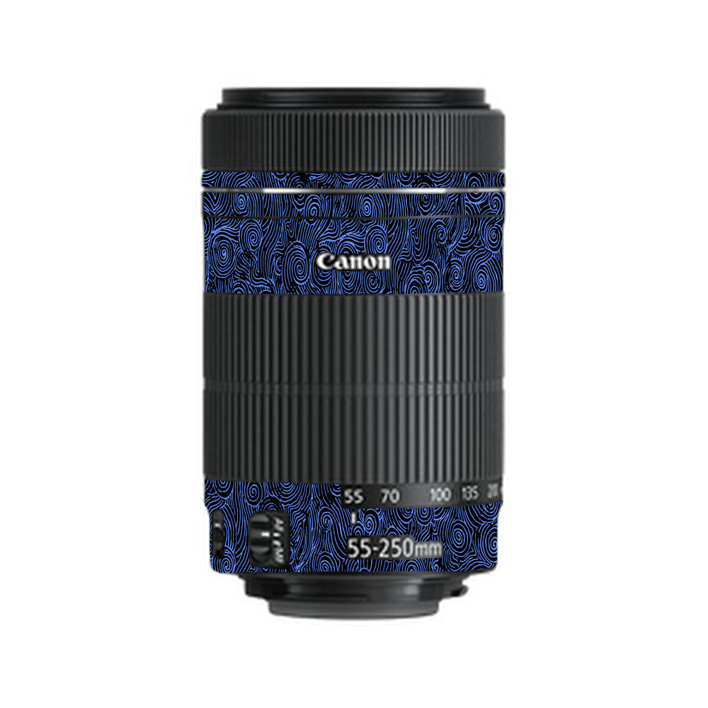 Blue Spirals Canon EF-S 55–250mm f/4–5.6 IS STM Camera Lens Skin