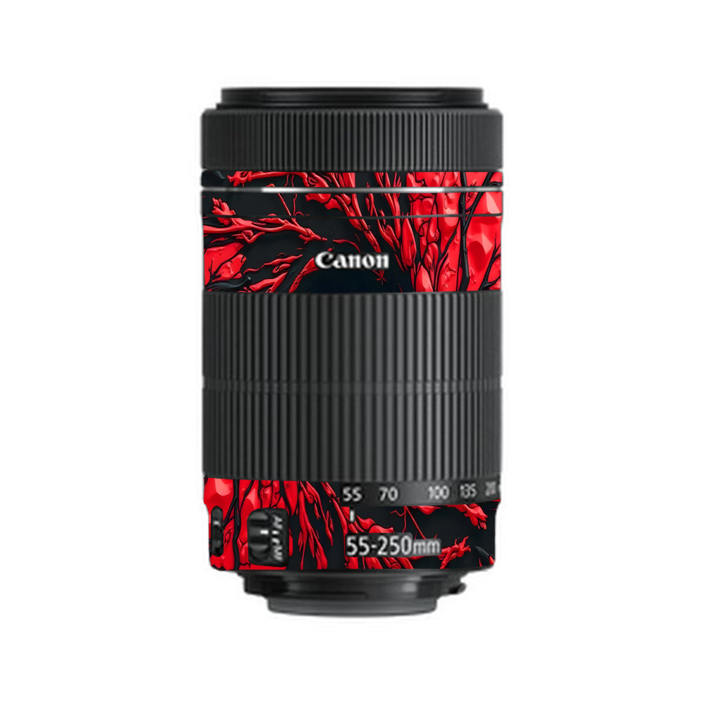 Venom Red Canon EF-S 55–250mm f/4–5.6 IS STM Camera Lens Skin