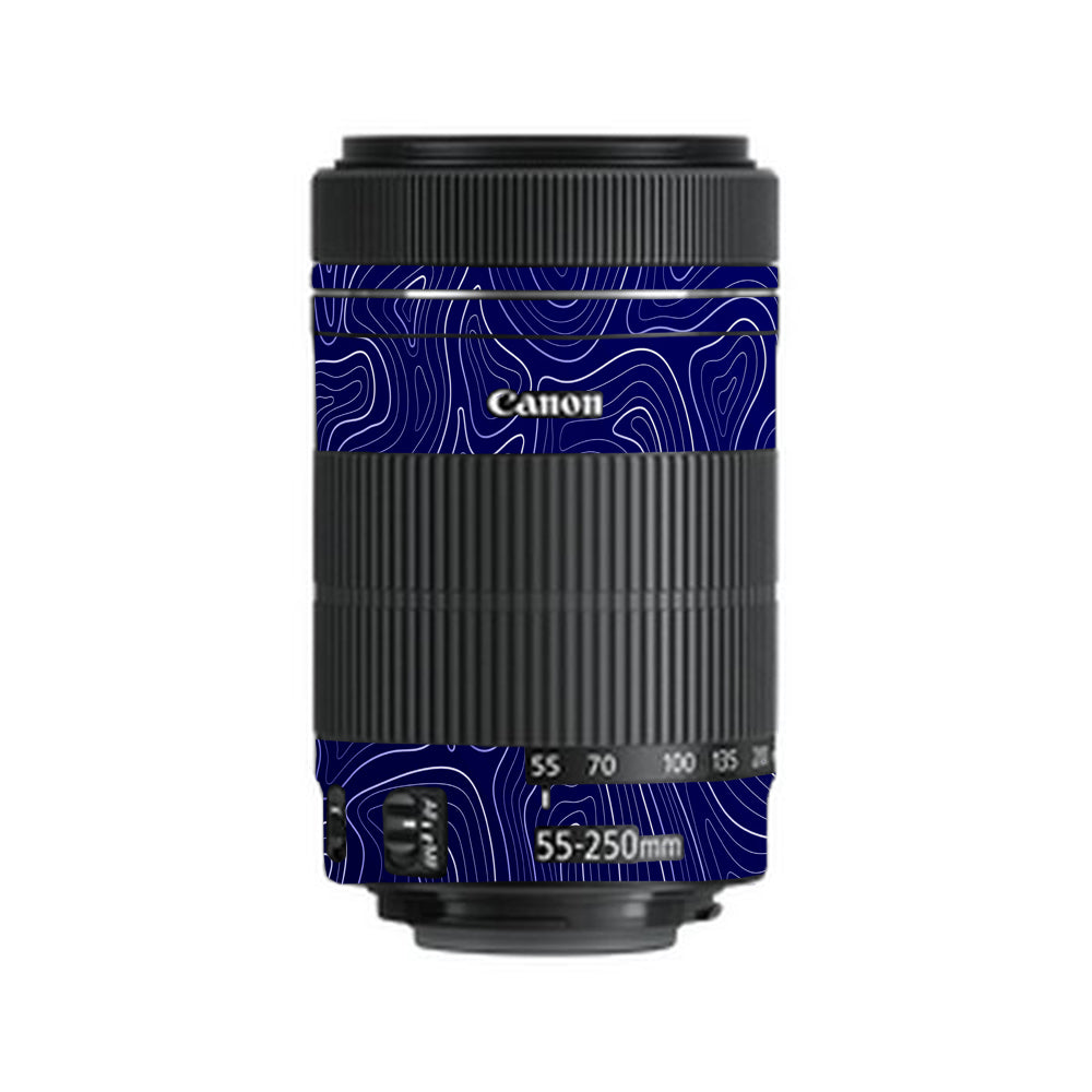 Deep Blue Contour Canon EF-S 55–250mm f/4–5.6 IS STM Camera Lens Skin