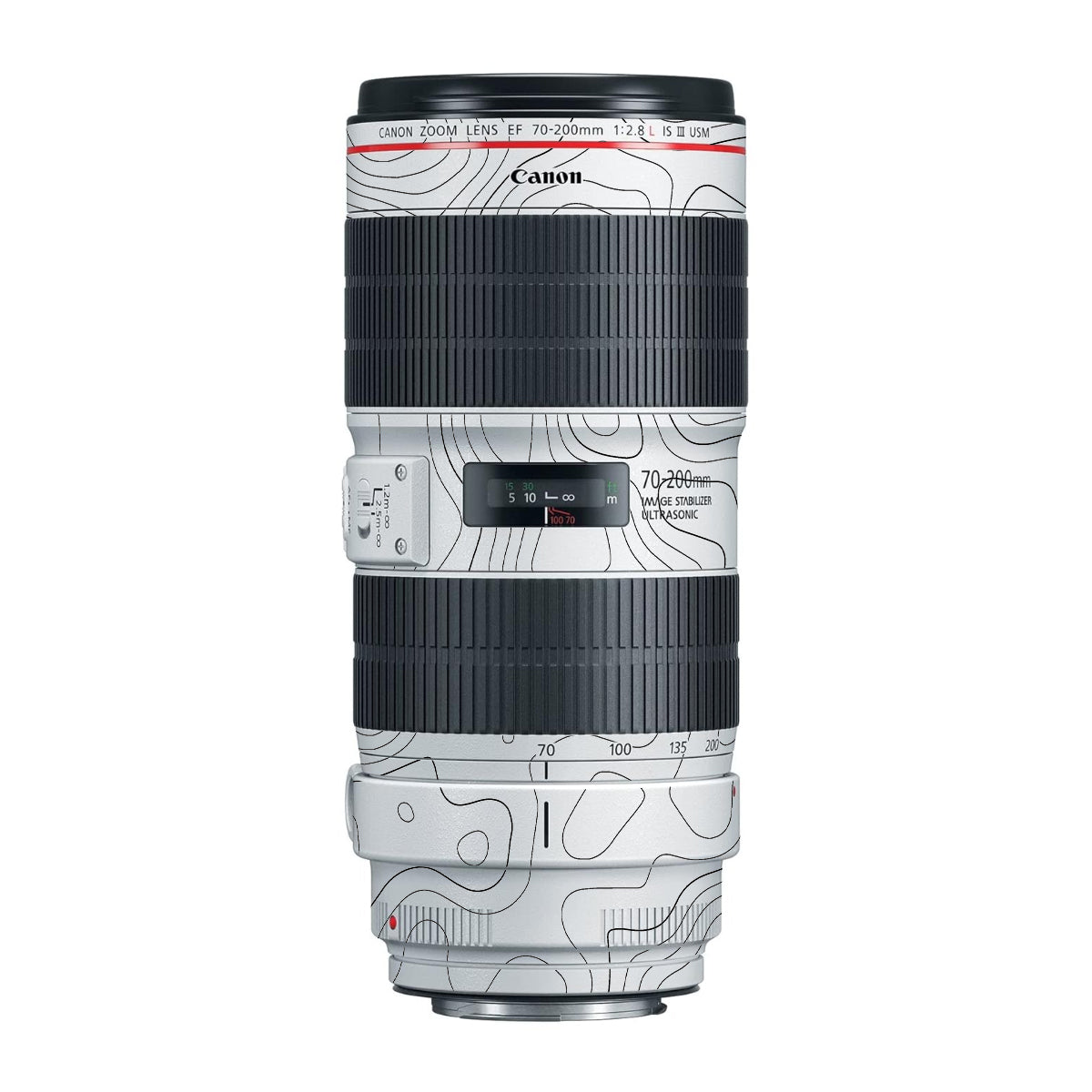 White Contour Design Canon EF 70-200mm F/2.8L IS III USM Camera Lens Skin