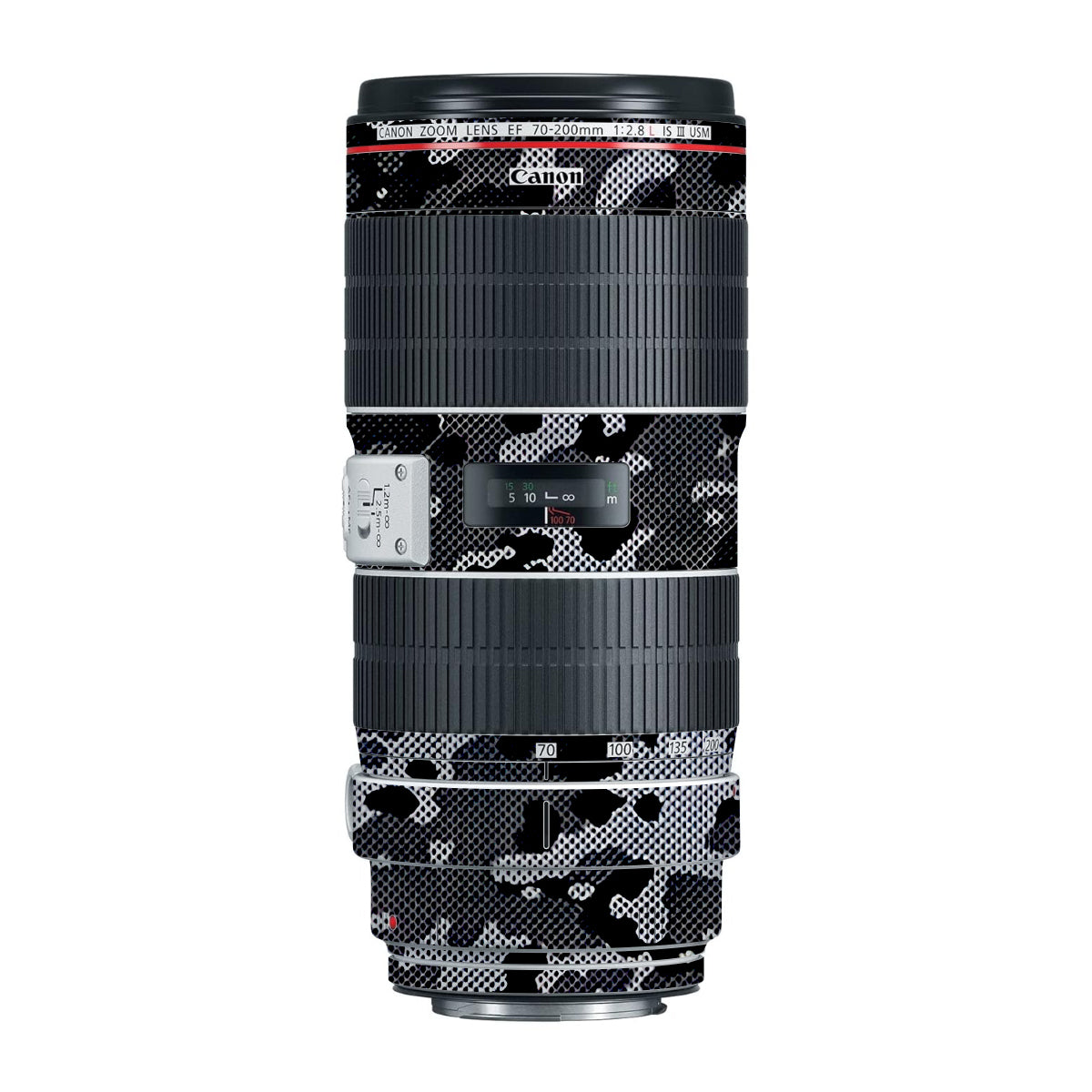 Stealth Grey Camo Canon EF 70-200mm F/2.8L IS III USM Camera Lens Skin