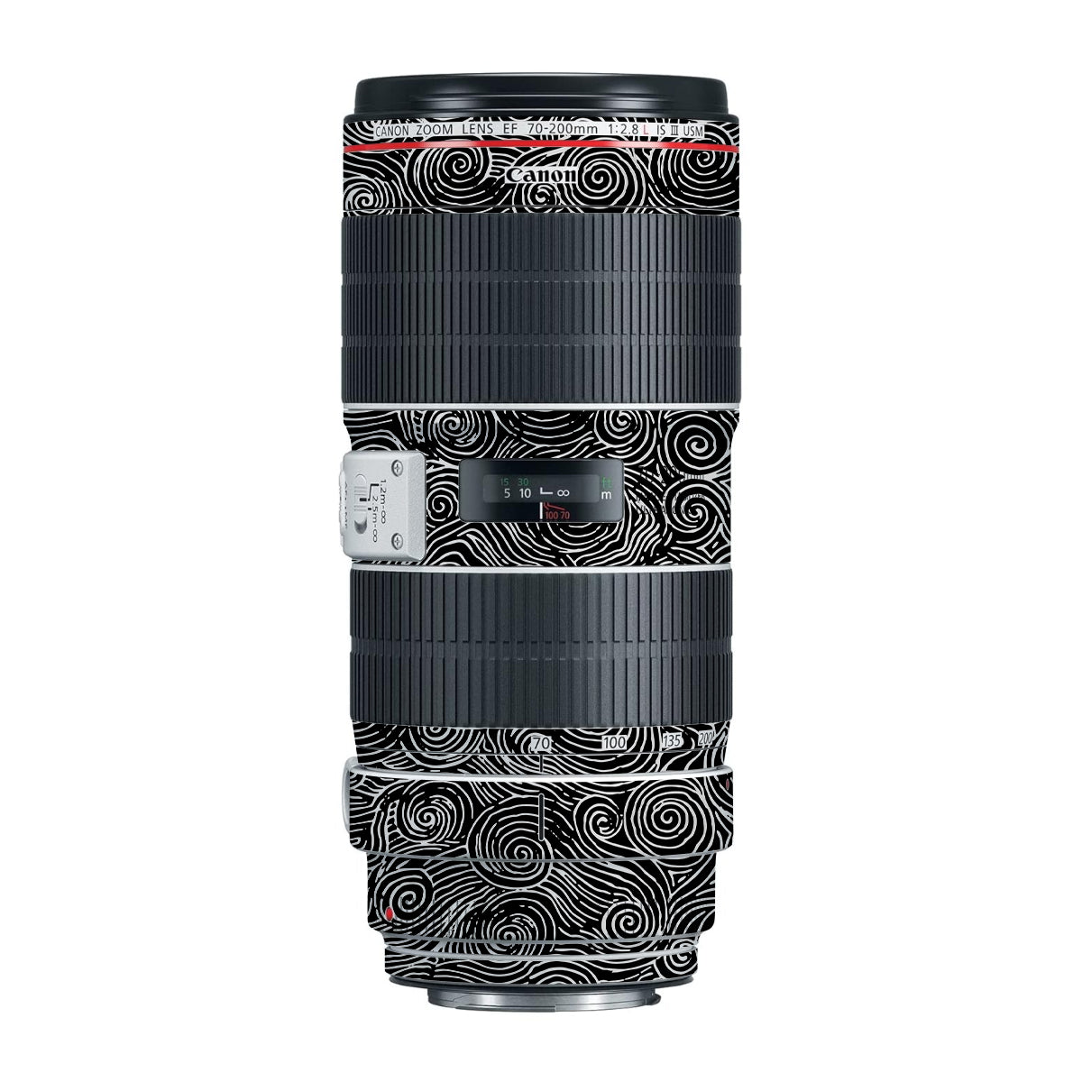 White Spirals Canon EF 70-200mm F/2.8L IS III USM Camera Lens Skin