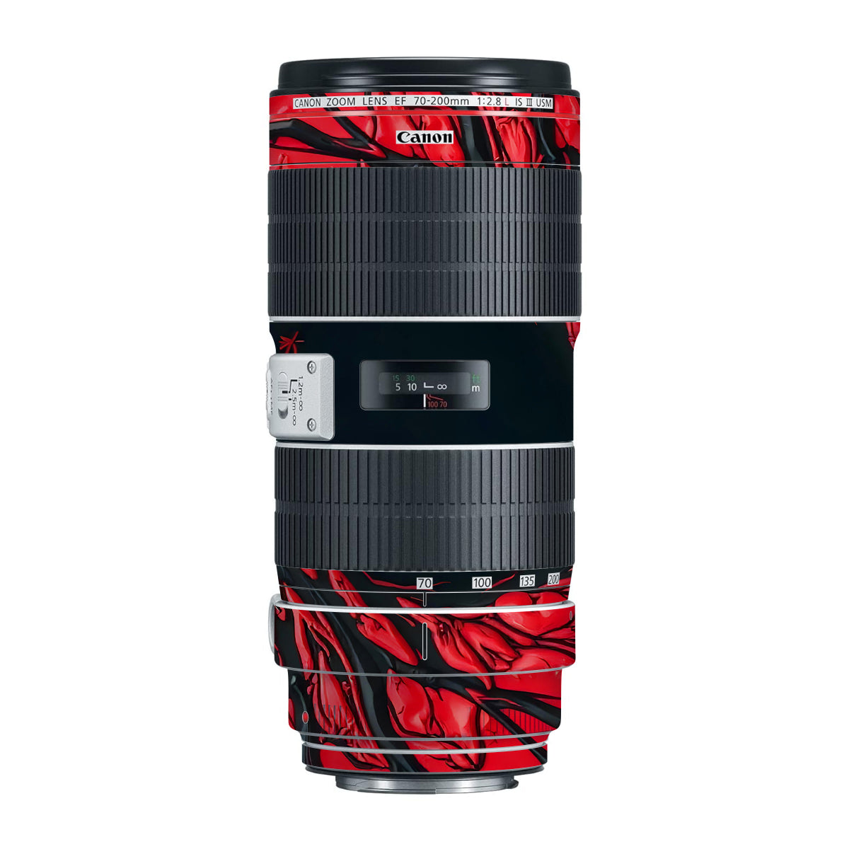 Venom Red Canon EF 70-200mm F/2.8L IS III USM Camera Lens Skin