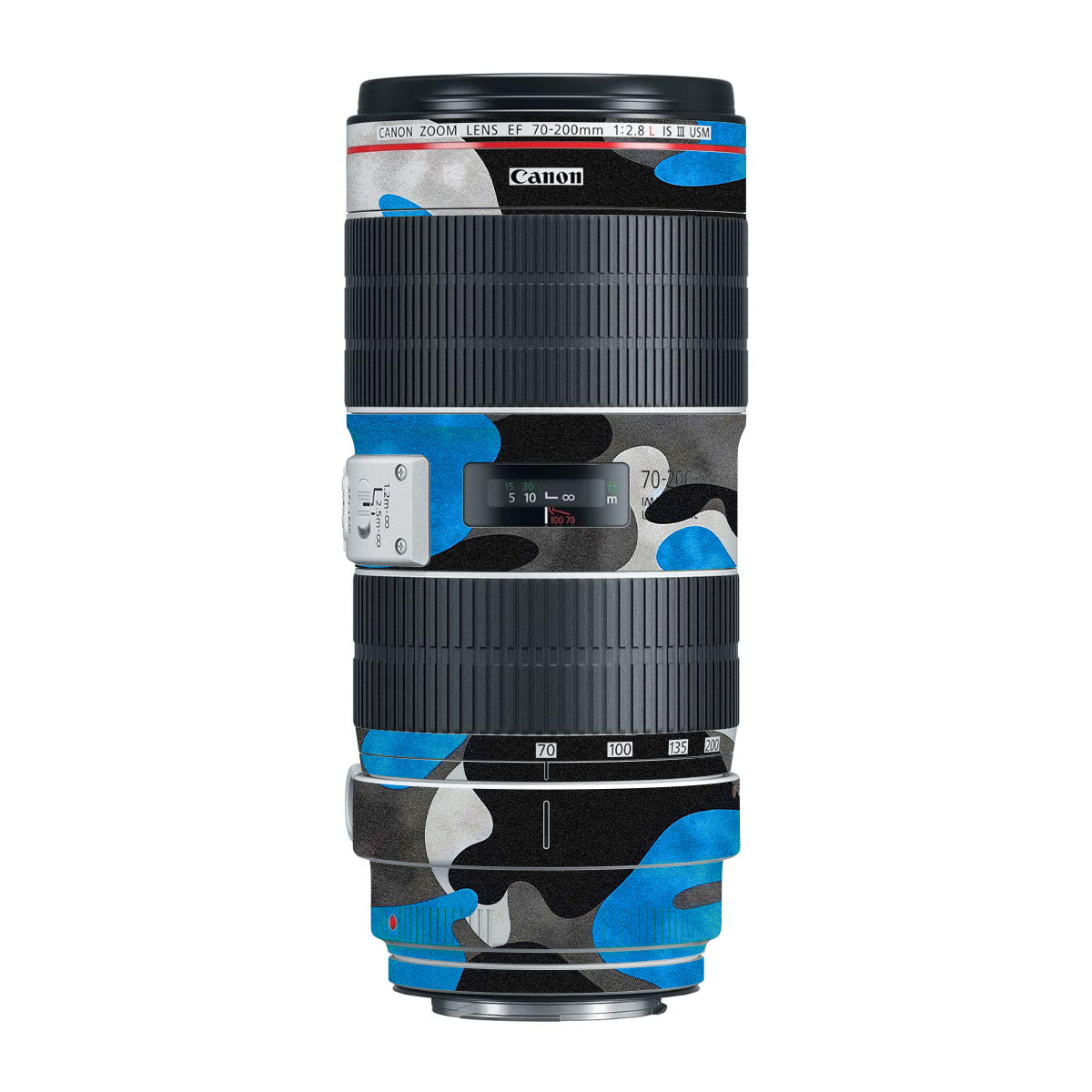 Blue Grey Camo Canon EF 70-200mm F/2.8L IS III USM Camera Lens Skin