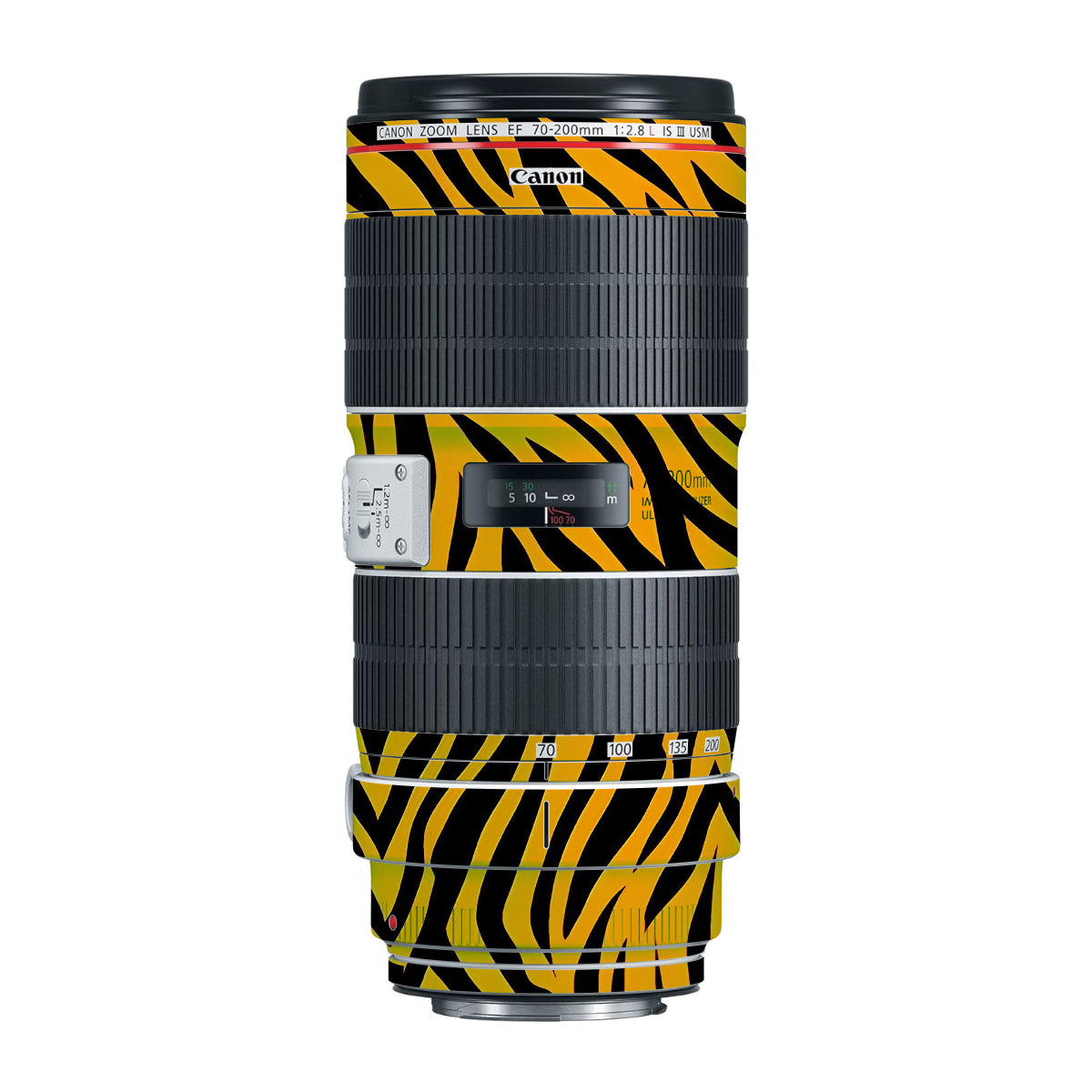 Zebra Gold Pattern Canon EF 70-200mm F/2.8L IS III USM Camera Lens Skin
