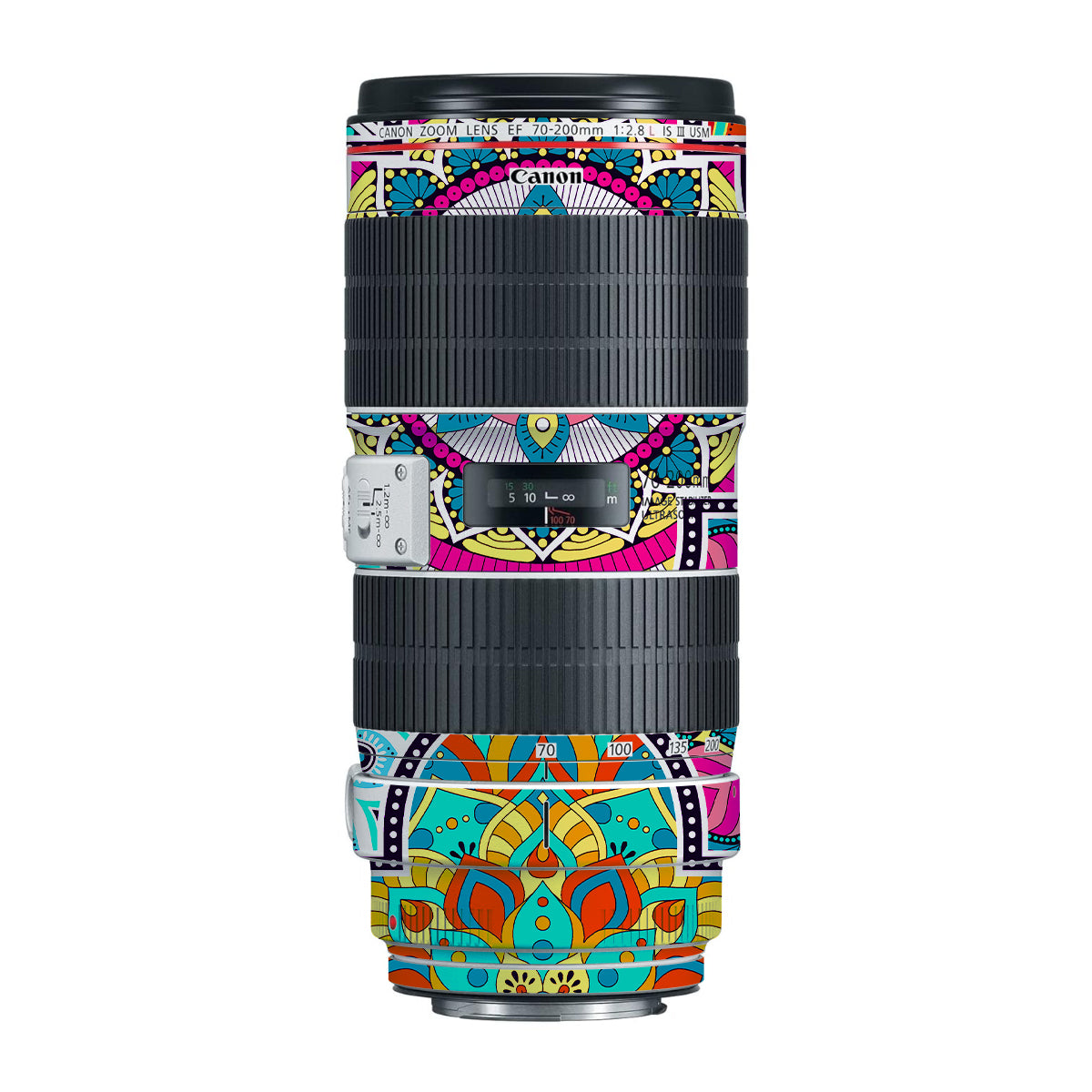 Boho Mandala Tile Pattern Canon EF 70-200mm F/2.8L IS III USM Camera Lens Skin