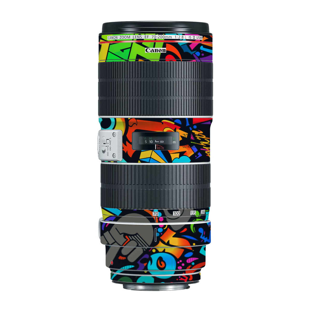 Colorful Urban Street Art Lettering Canon EF 70-200mm F/2.8L IS III USM Camera Lens Skin