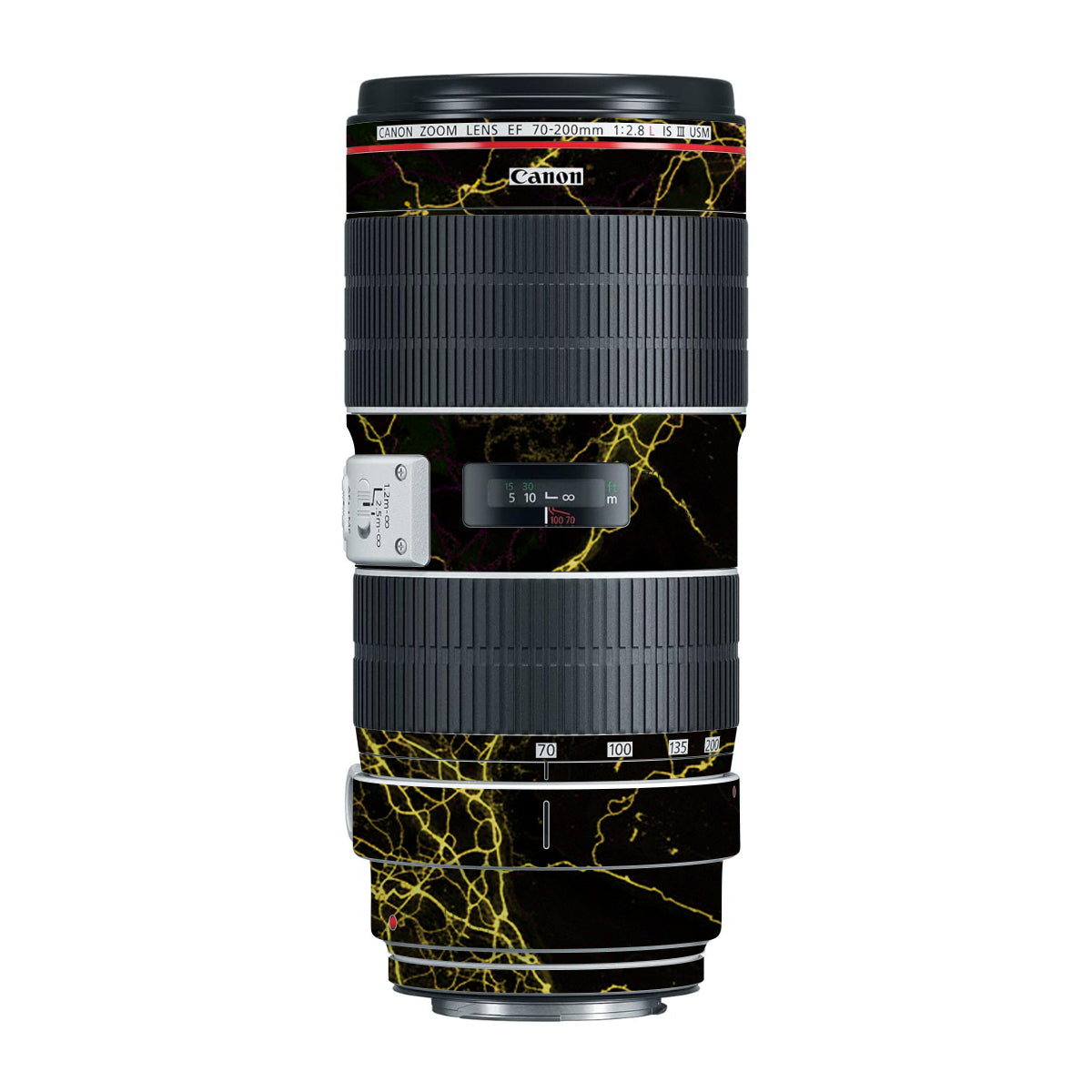 Electric Gold Veins Canon EF 70-200mm F/2.8L IS III USM Camera Lens Skin