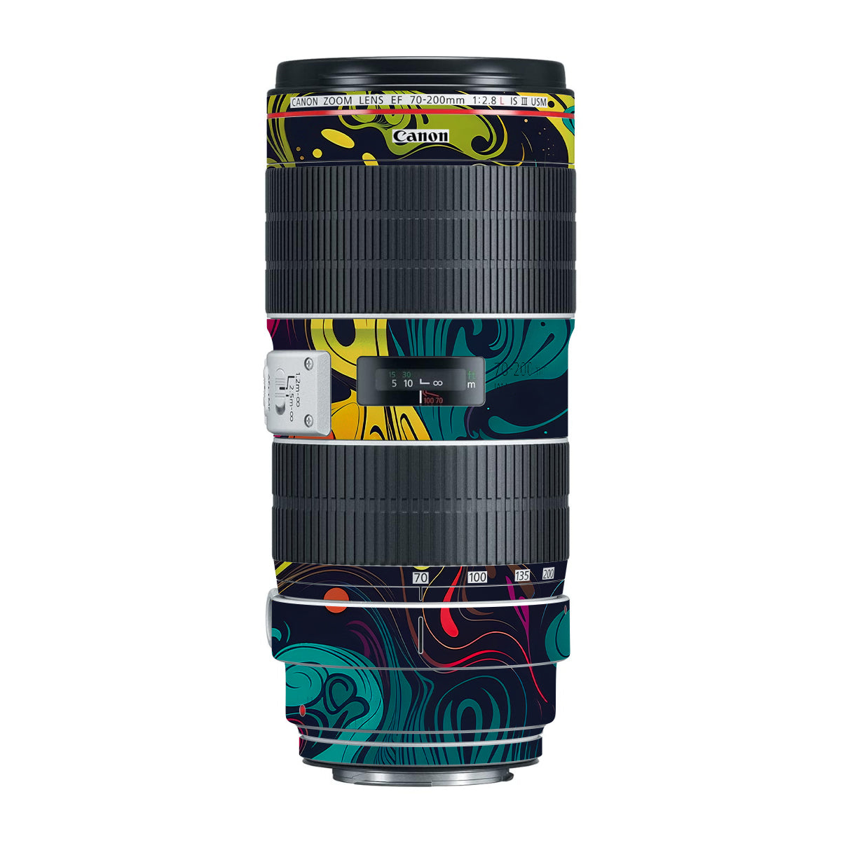 Psychedelic Color Swirl Canon EF 70-200mm F/2.8L IS III USM Camera Lens Skin