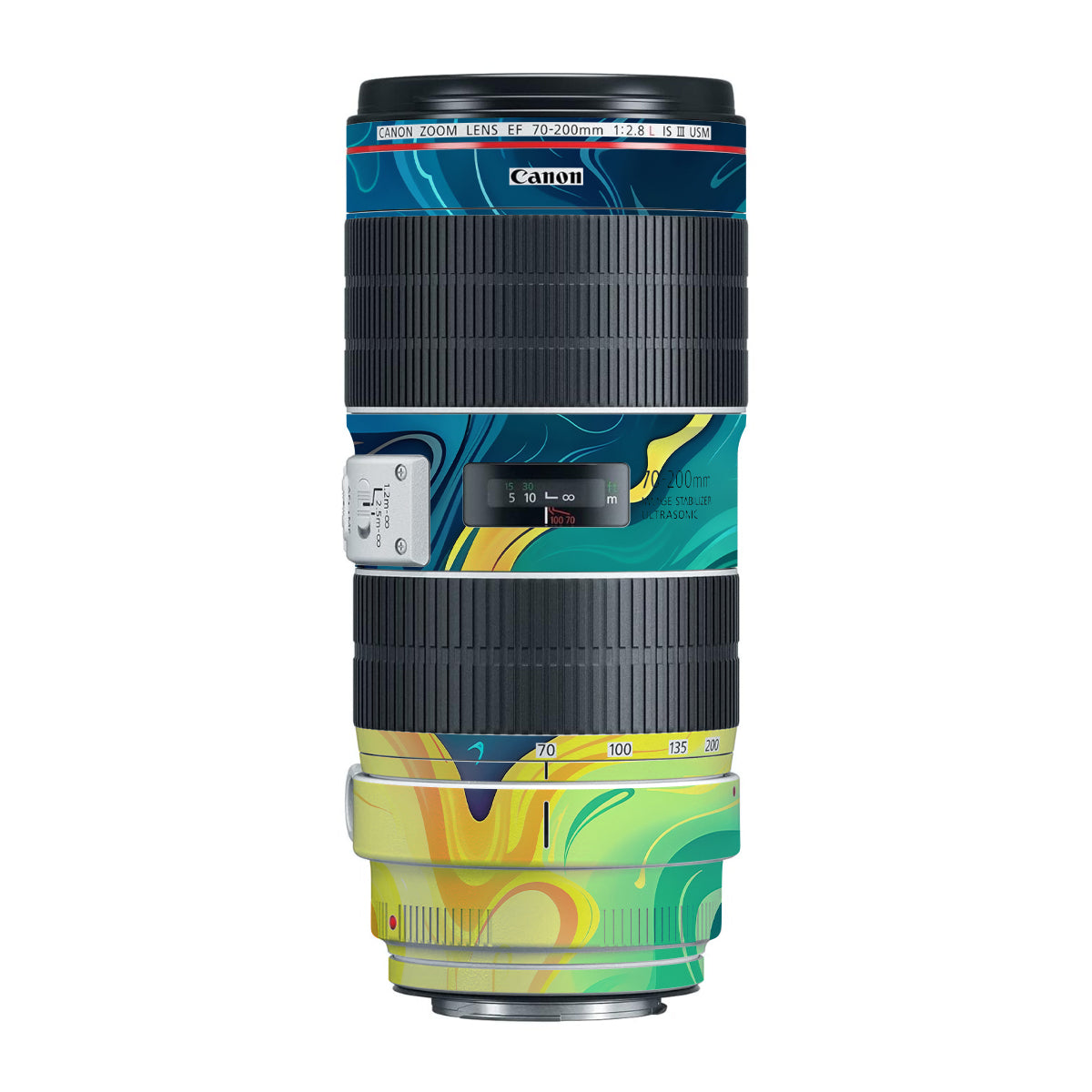 Rainbow Liquid Fusion Canon EF 70-200mm F/2.8L IS III USM Camera Lens Skin