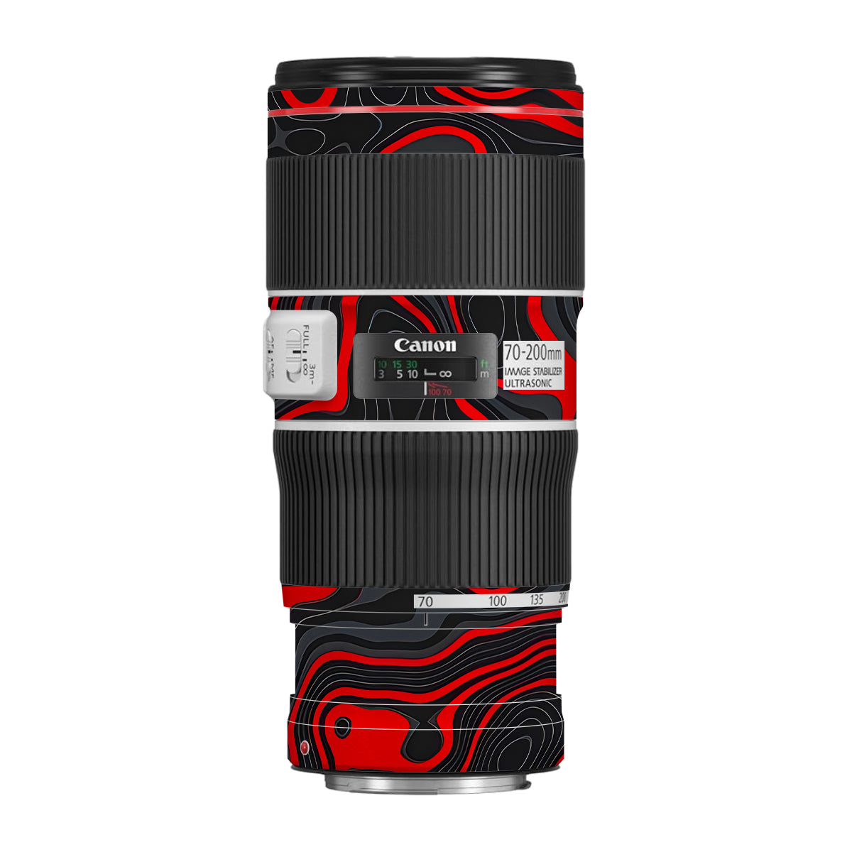 Crimson Waves Canon EF 70-200 F/4L IS II USM Camera Lens Skin