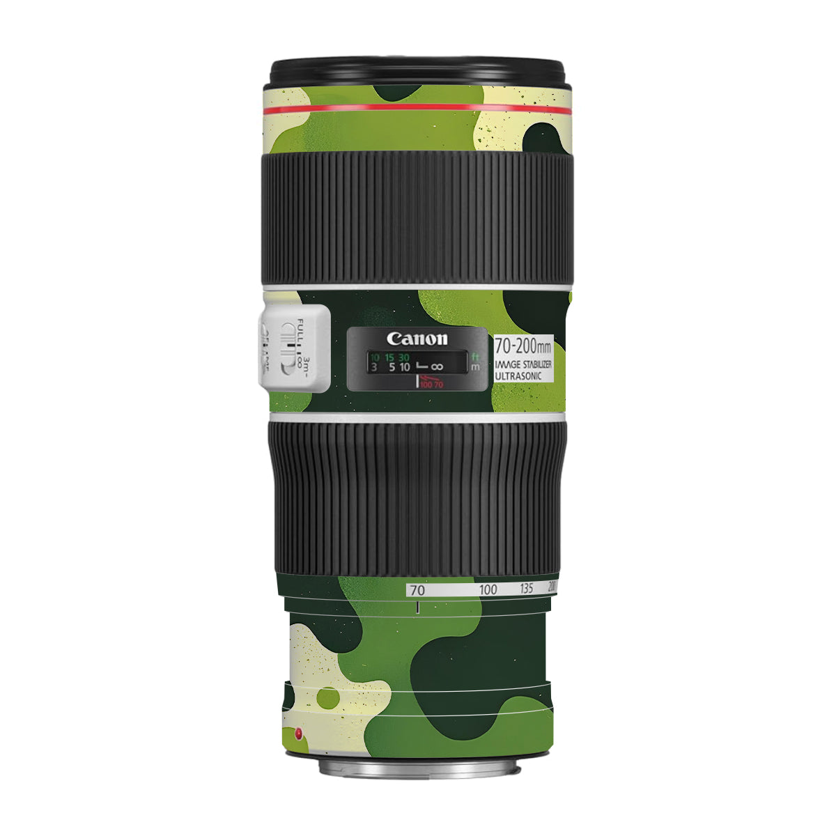 Camouflage Pattern Canon EF 70-200 F/4L IS II USM Camera Lens Skin