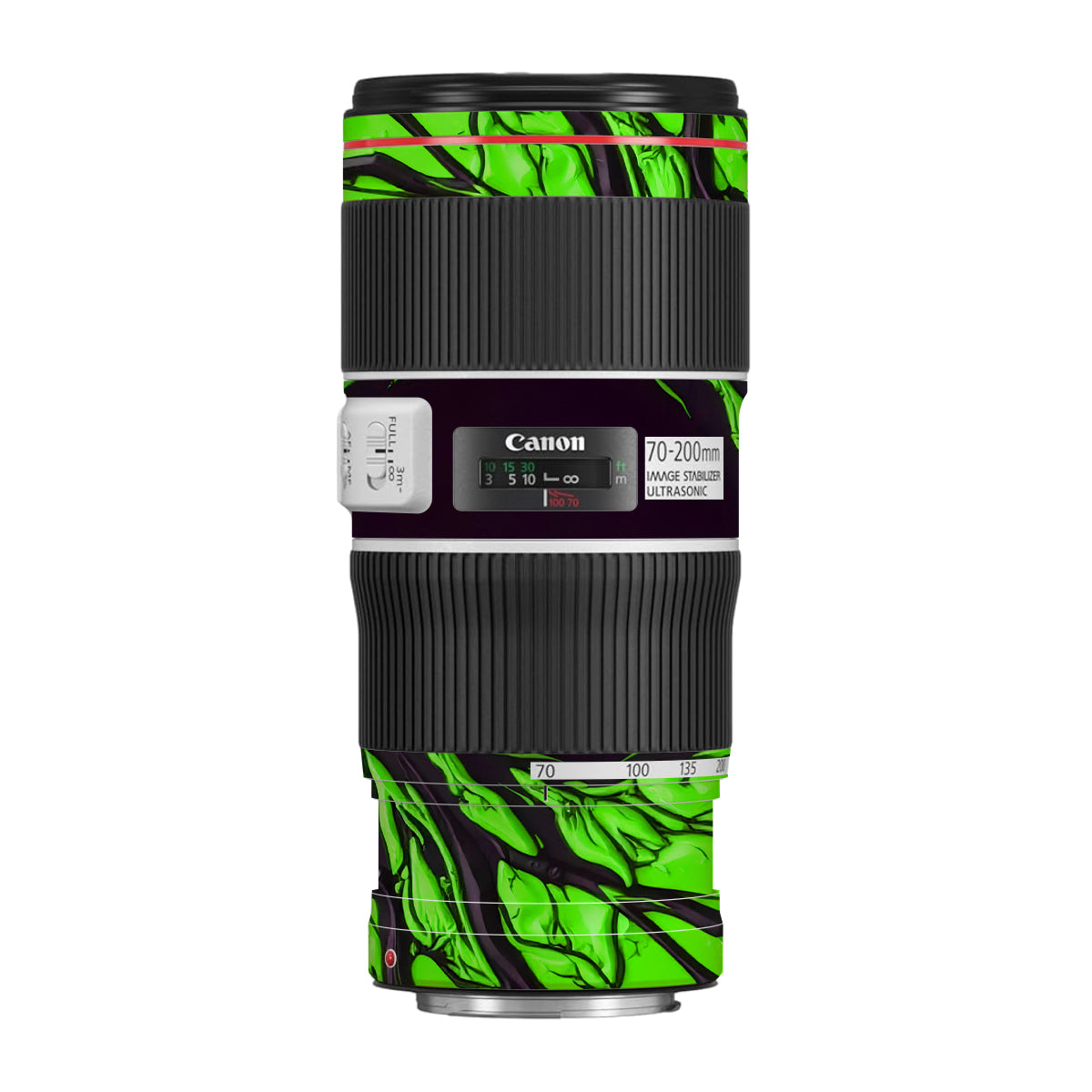 Venom Green Canon EF 70-200 F/4L IS II USM Camera Lens Skin