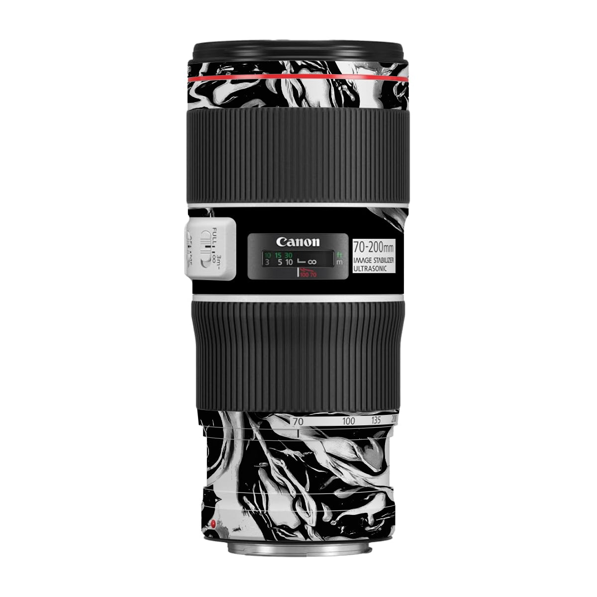 Venom Black Canon EF 70-200 F/4L IS II USM Camera Lens Skin