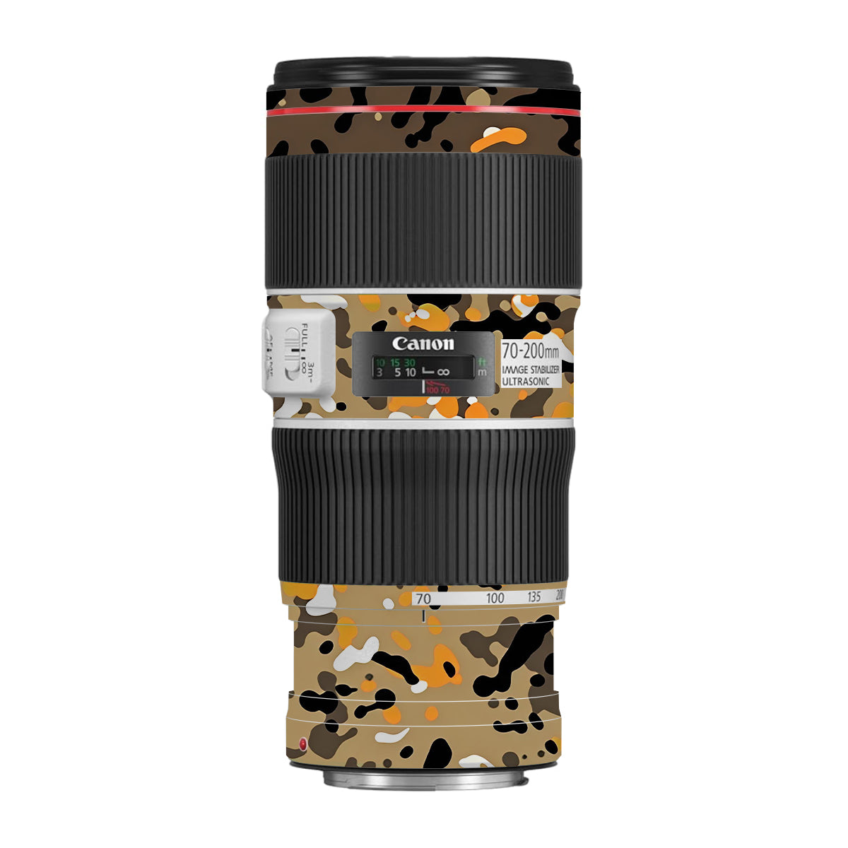 Orange Brown Spot Canon EF 70-200 F/4L IS II USM Camera Lens Skin