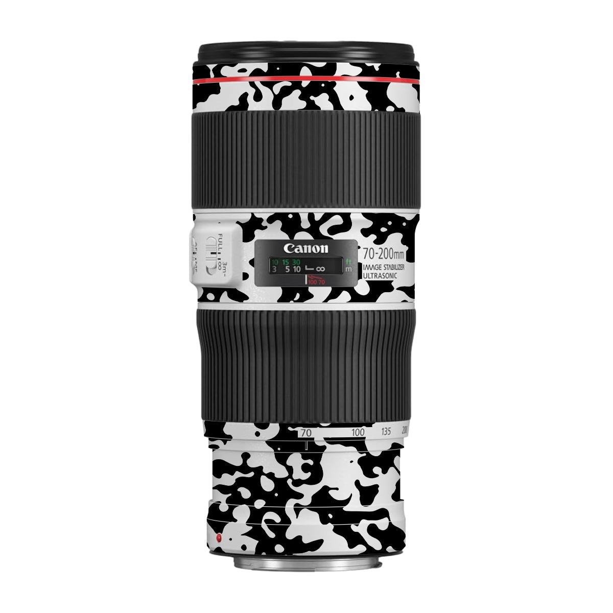 Snow Camo Canon EF 70-200 F/4L IS II USM Camera Lens Skin