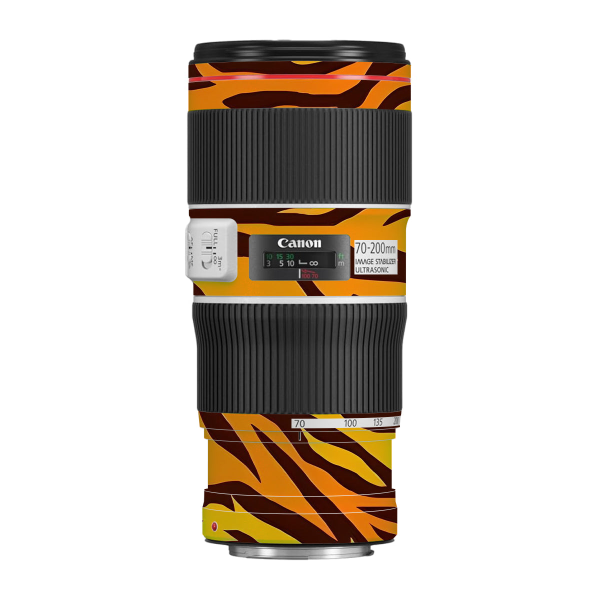 Wild Tiger Stripes Canon EF 70-200 F/4L IS II USM Camera Lens Skin