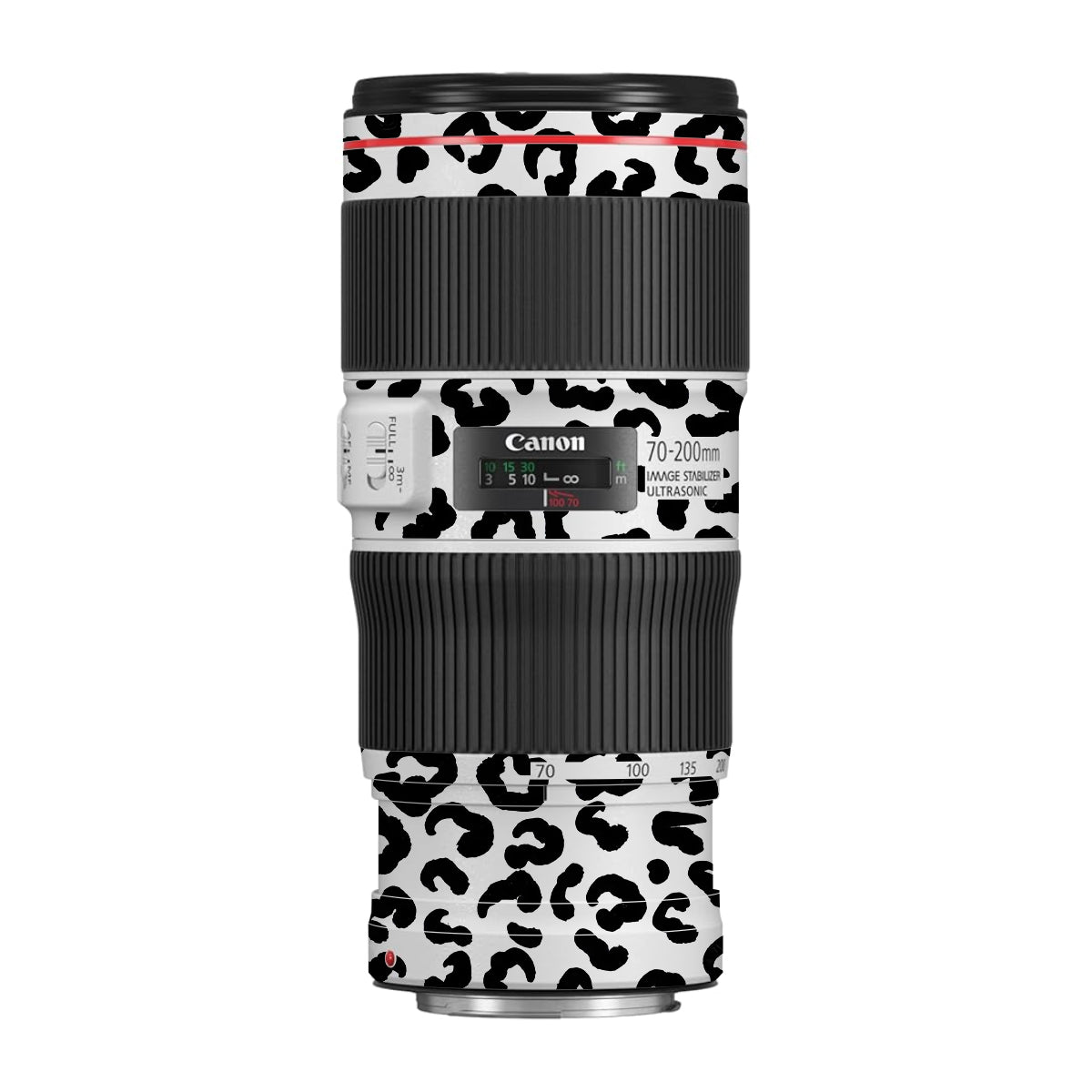 White Leopard Canon EF 70-200 F/4L IS II USM Camera Lens Skin